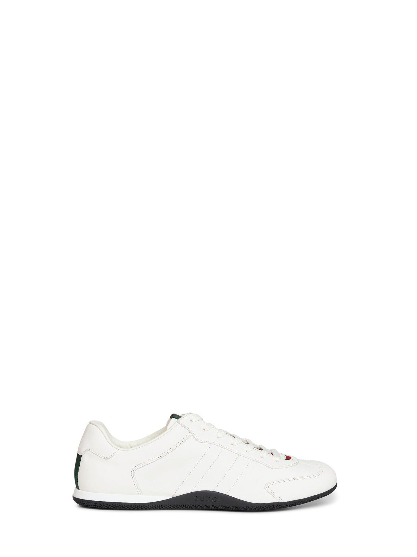 Gucci Men White Smooth Leather Gucci Shift Sneakers GUCCI