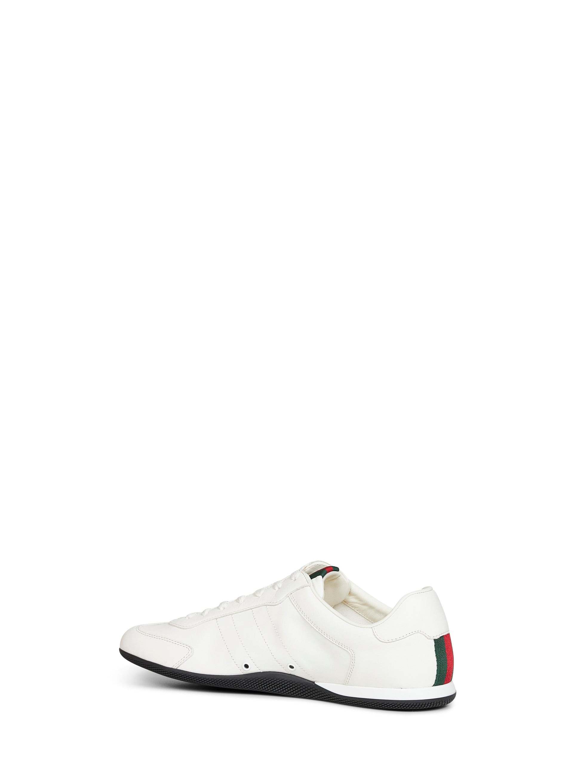 Gucci Men White Smooth Leather Gucci Shift Sneakers GUCCI