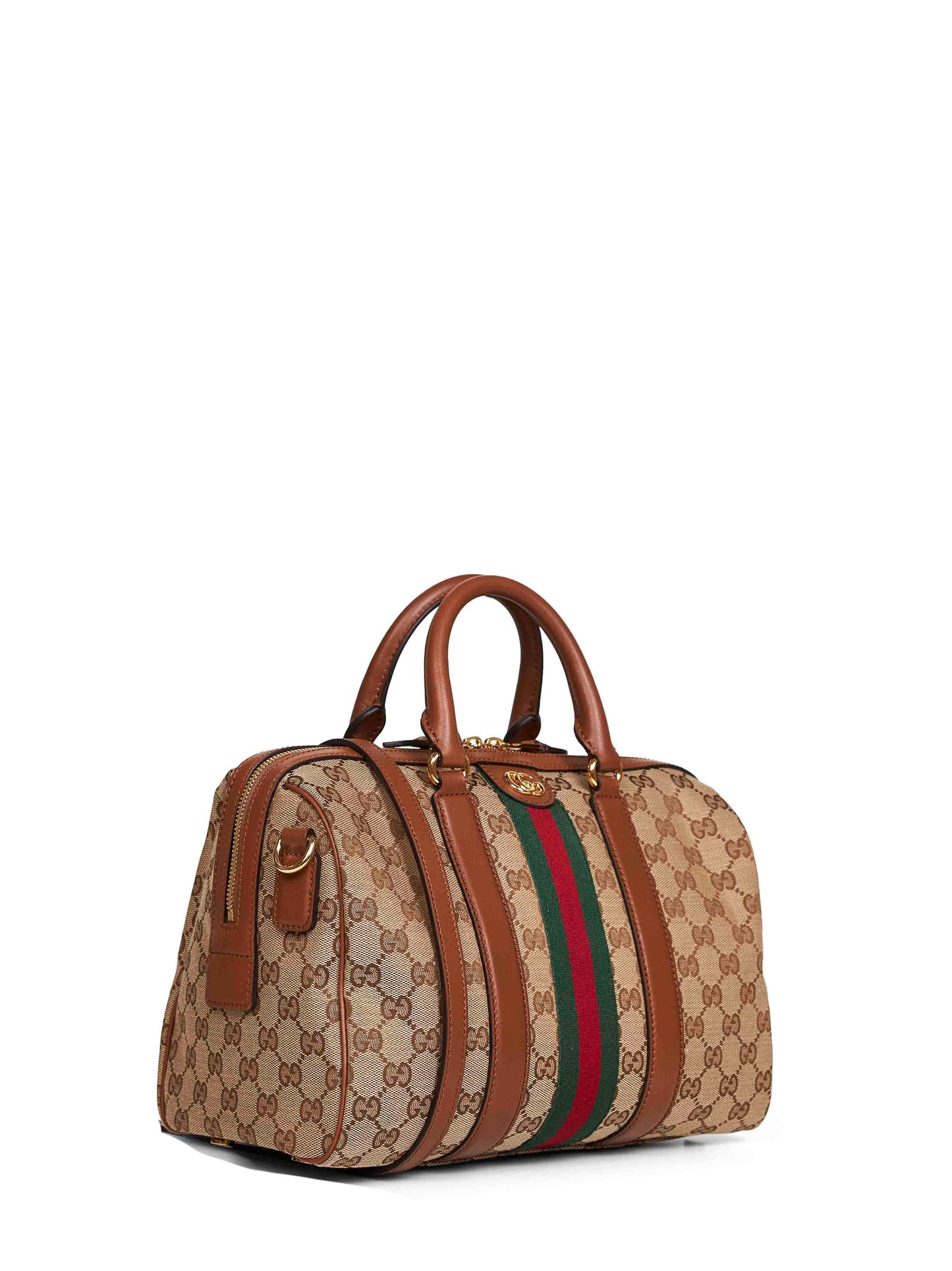 Gucci Women Beige And Brown Ophidia Medium Boston Bag GUCCI