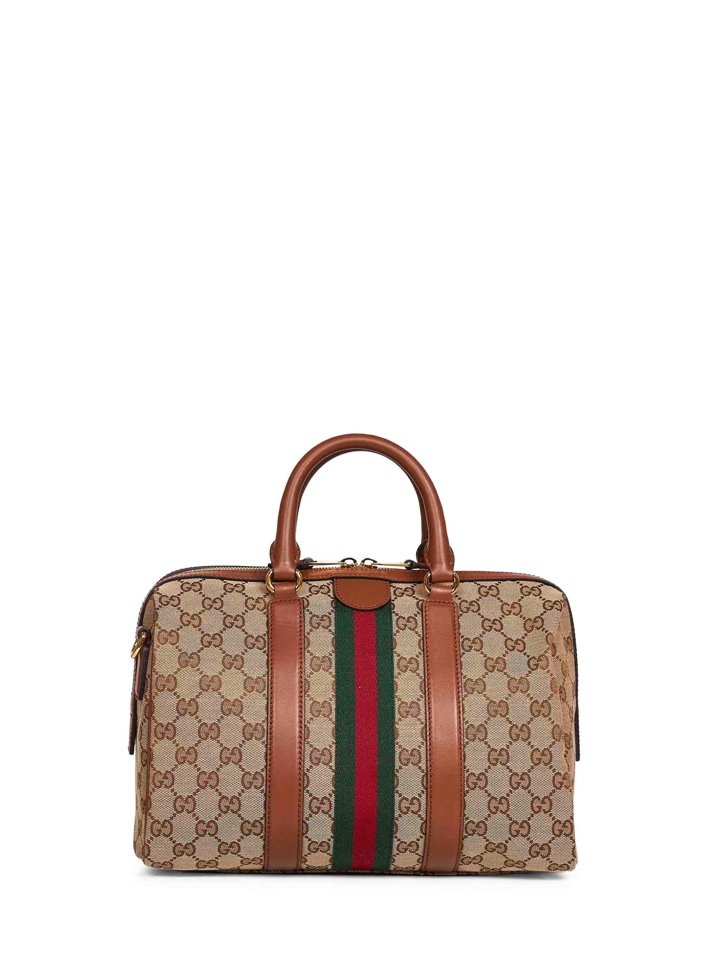 Gucci Women Beige And Brown Ophidia Medium Boston Bag GUCCI