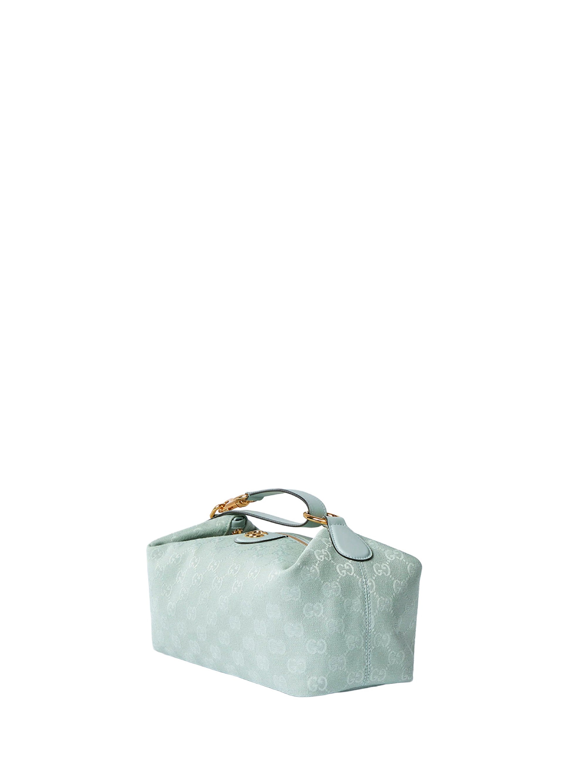 Gucci Women Icy Blue Gucci Vanity Medium Top Handle Bag GUCCI