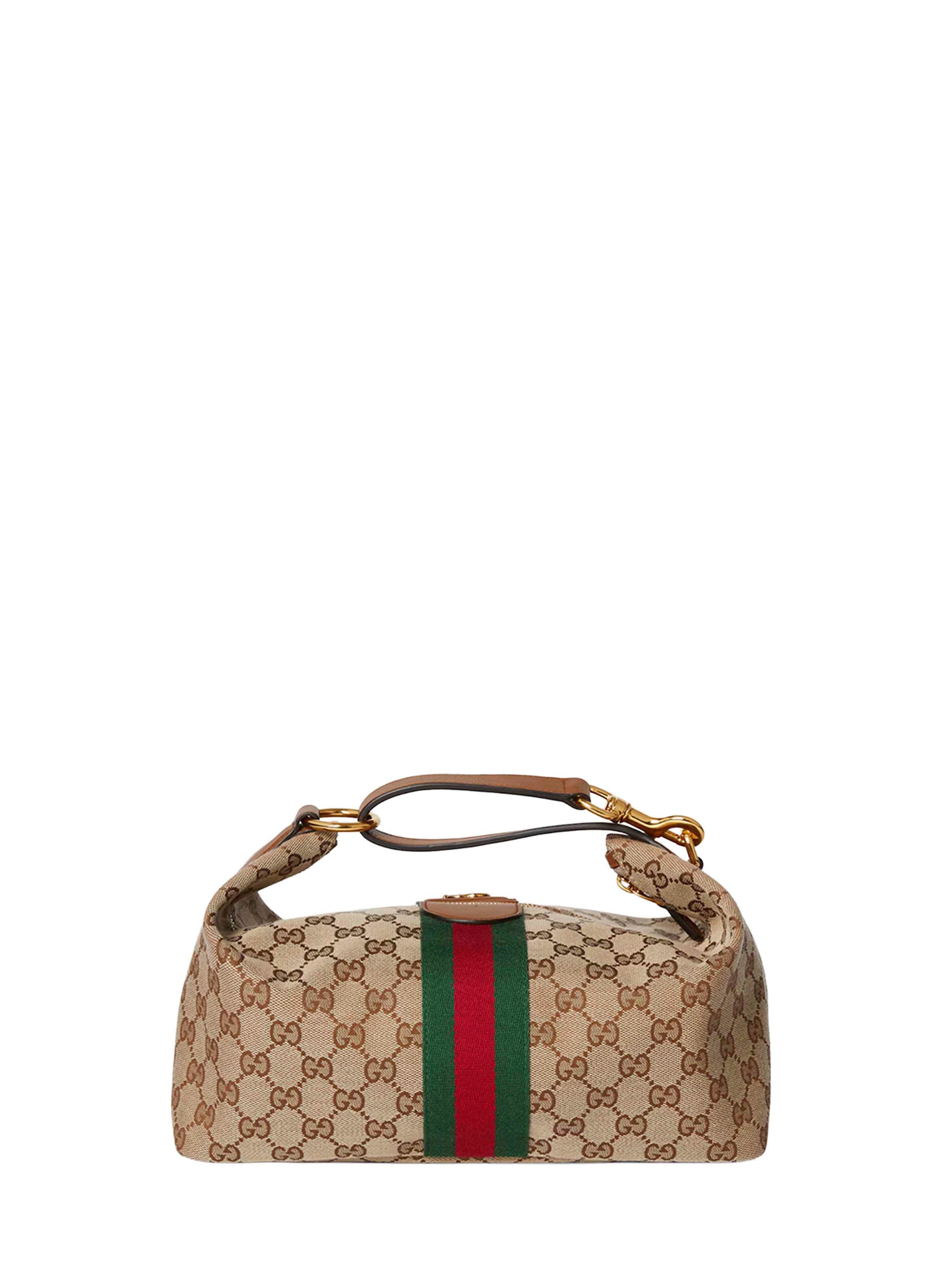 Gucci Women Beige And Brown Gucci Vanity Medium Handbag GUCCI
