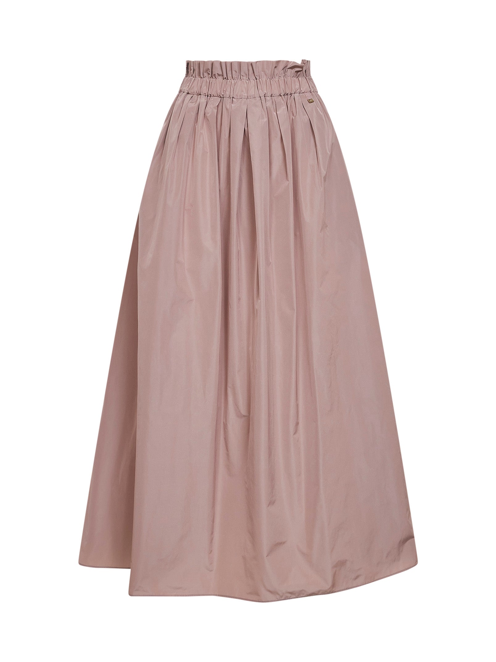 Herno Women Powder Pink New Techno Taffeta Long Skirt HERNO