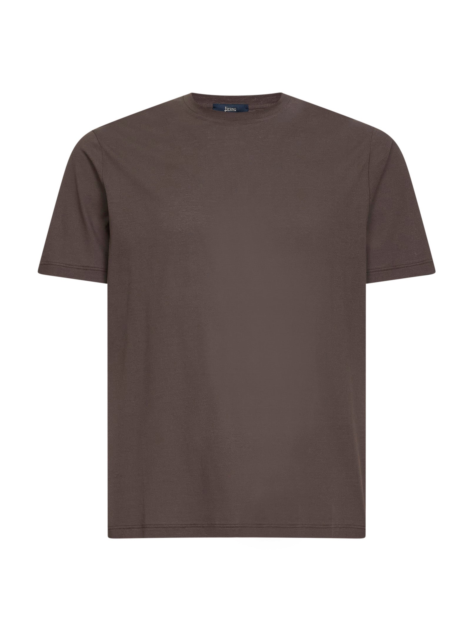 Herno Men Brown Lightweight Crepe Voile Jersey T-Shirt HERNO