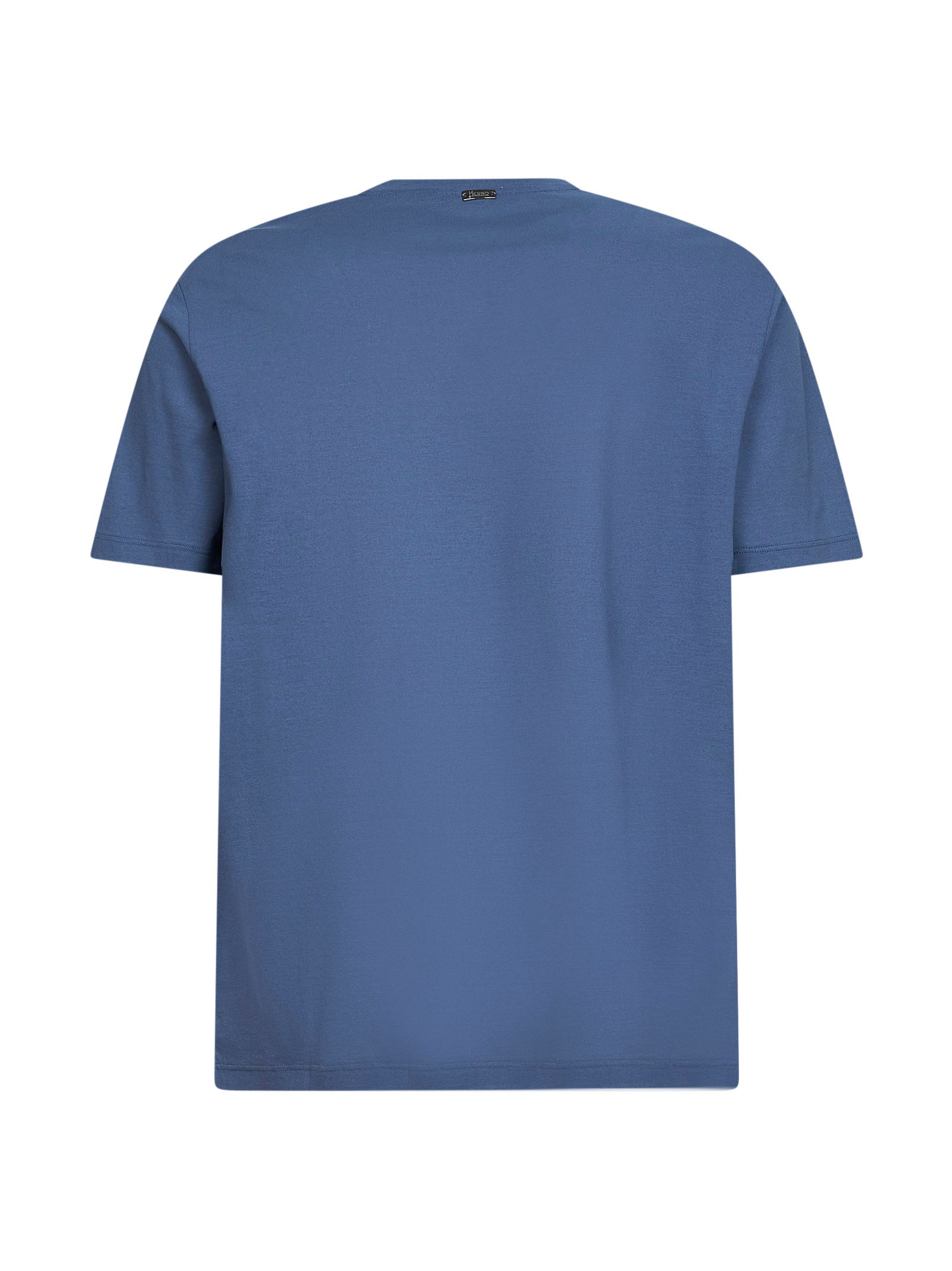 Herno Men Blue Lightweight Crepe Voile Jersey T-Shirt HERNO