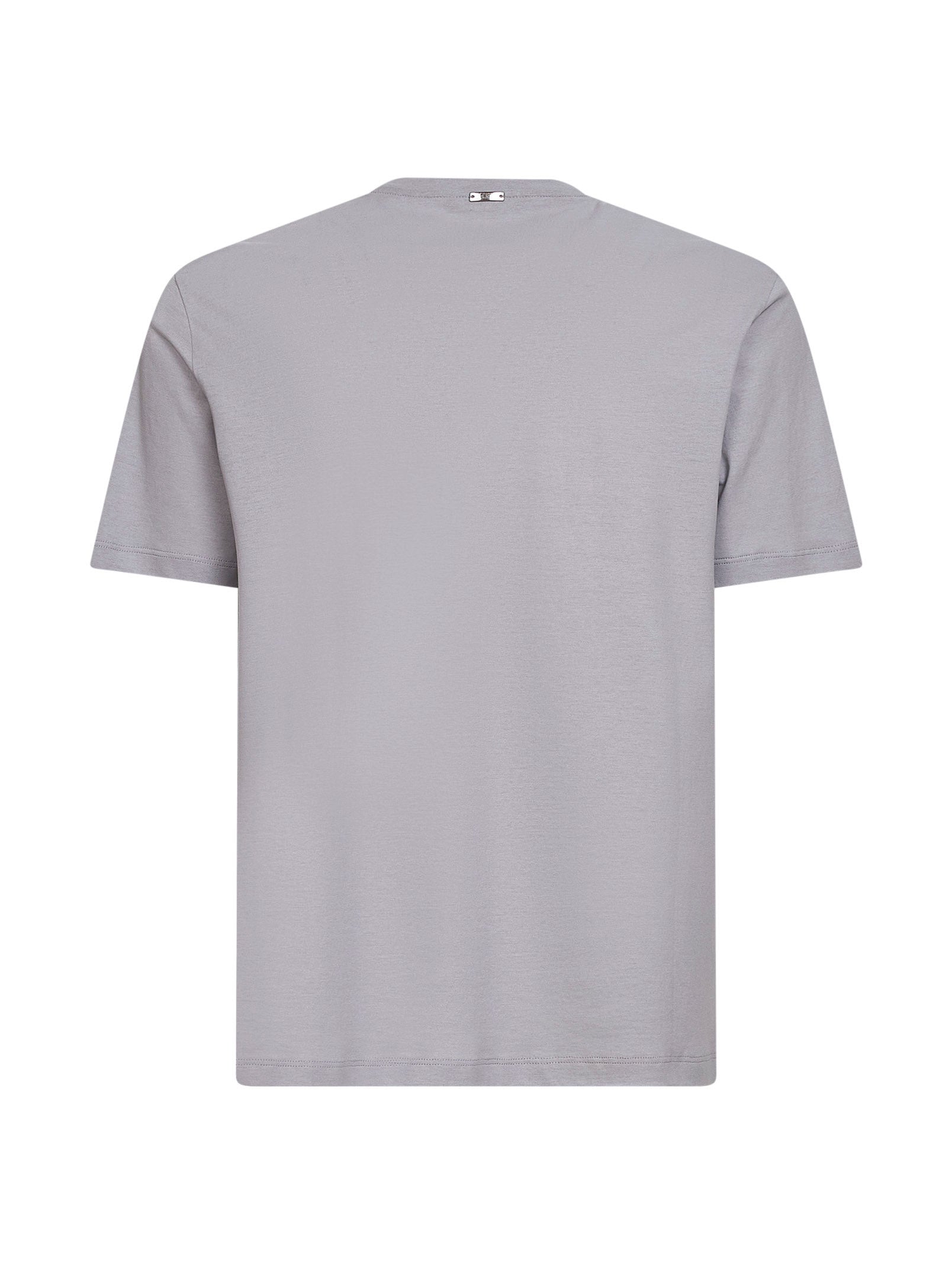 Herno Men Light Grey Lightweight Crepe Voile Jersey T-Shirt HERNO