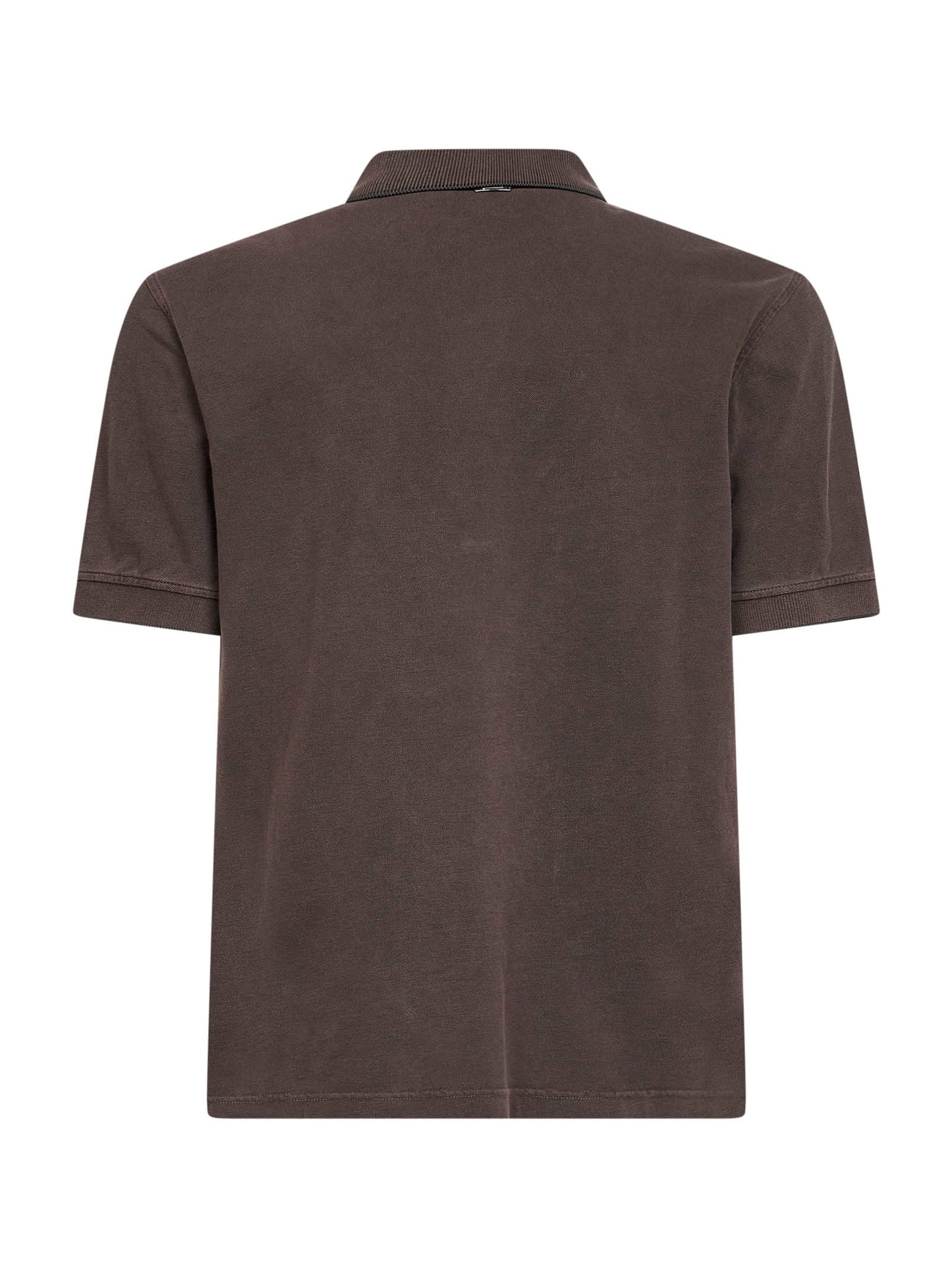 Herno Men Dark Brown Cotton Pique Logo Polo Shirt HERNO