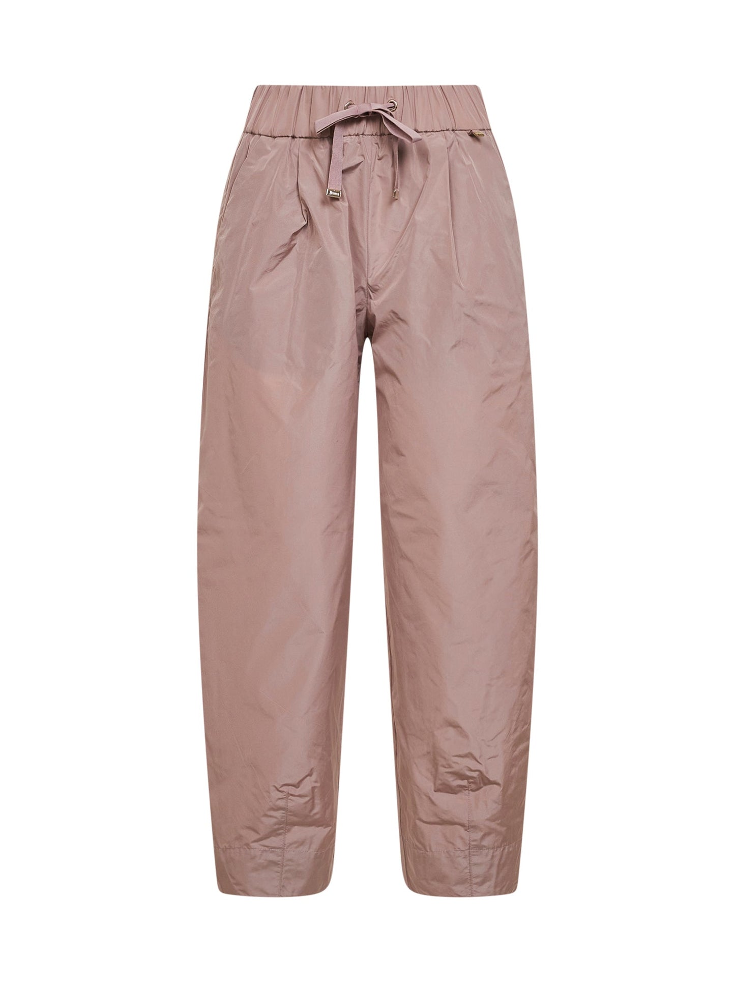 Herno Women Powder Pink New Techno Taffeta Carrot-Fit Trousers
