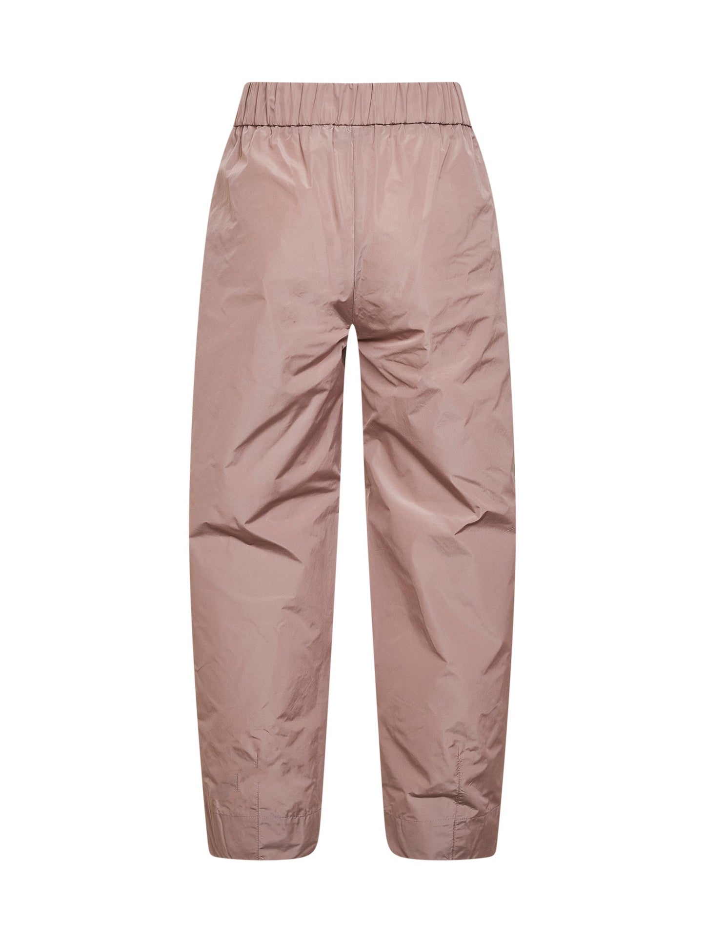 Herno Women Powder Pink New Techno Taffeta Carrot-Fit Trousers