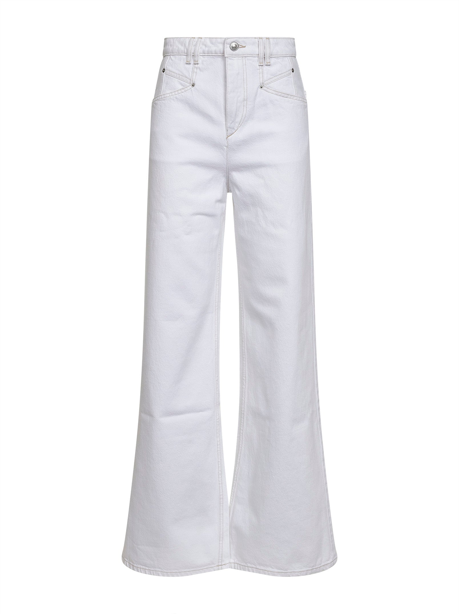 Isabel Marant Women White Cotton Denim Lemony Jeans ISABEL MARANT