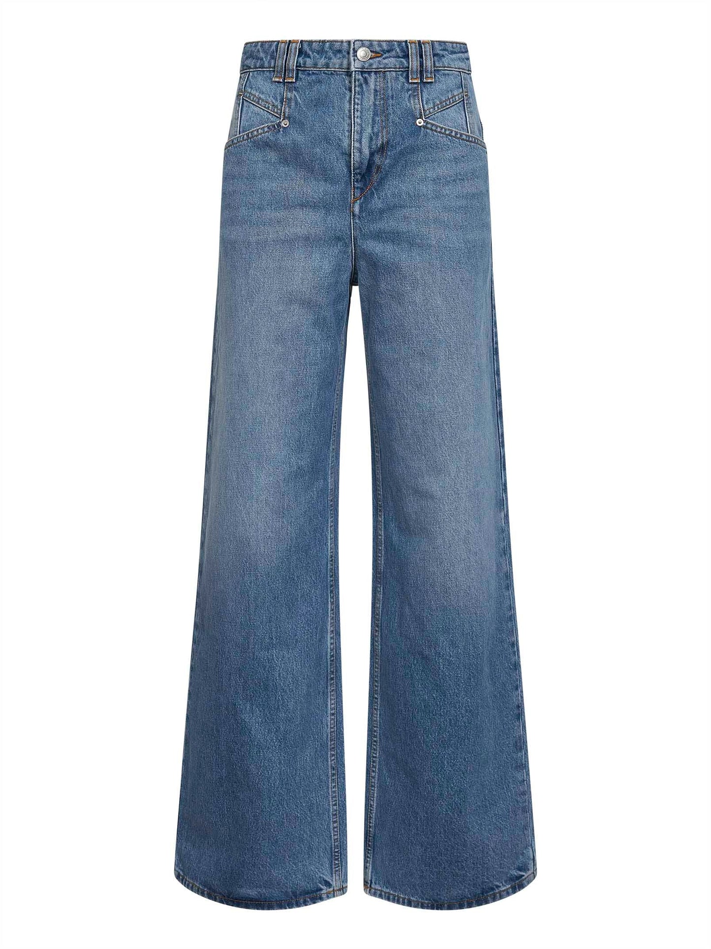 Isabel Marant Women Light Blue Cotton Denim Lemony Jeans ISABEL MARANT
