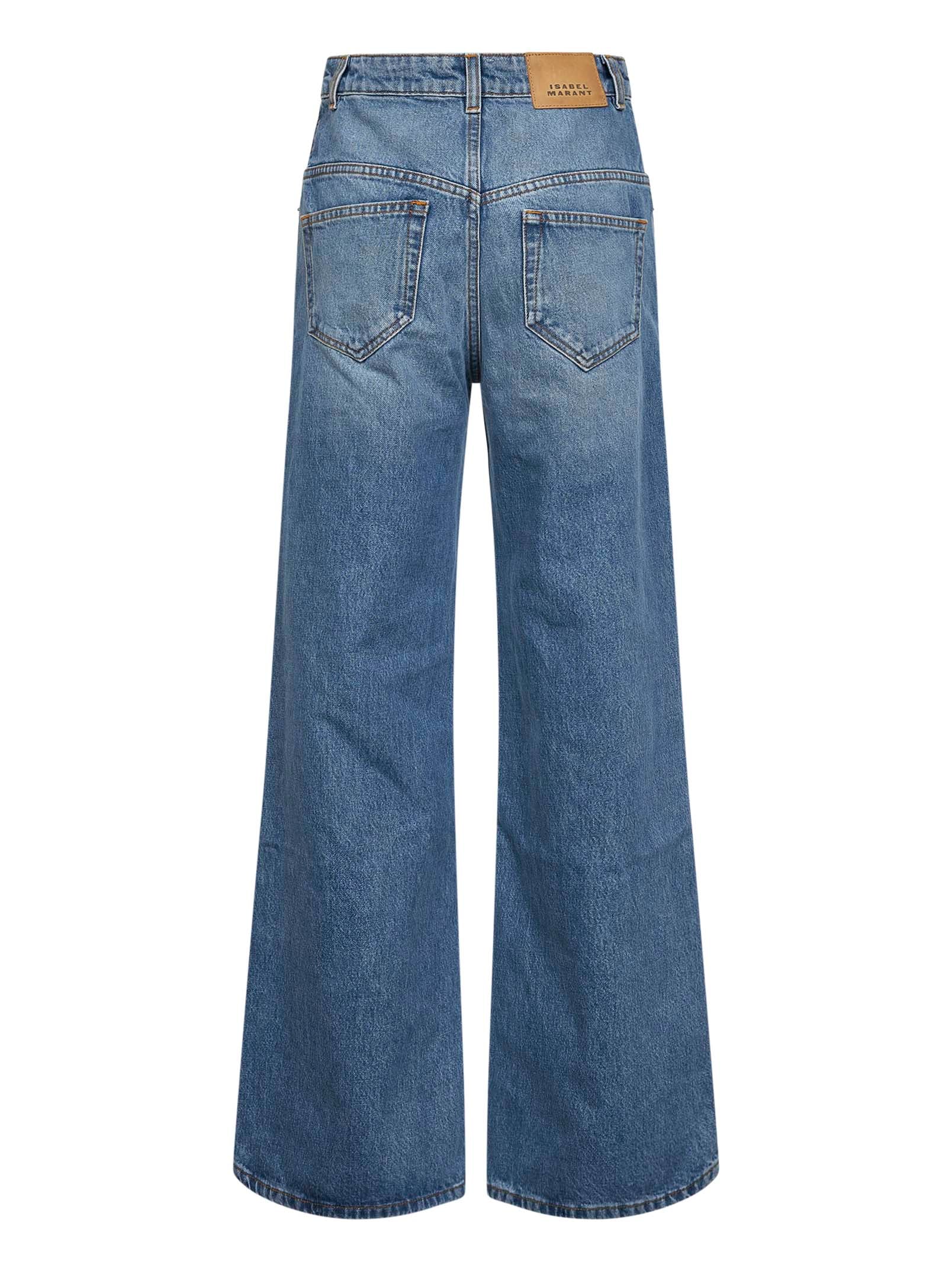 Isabel Marant Women Light Blue Cotton Denim Lemony Jeans ISABEL MARANT