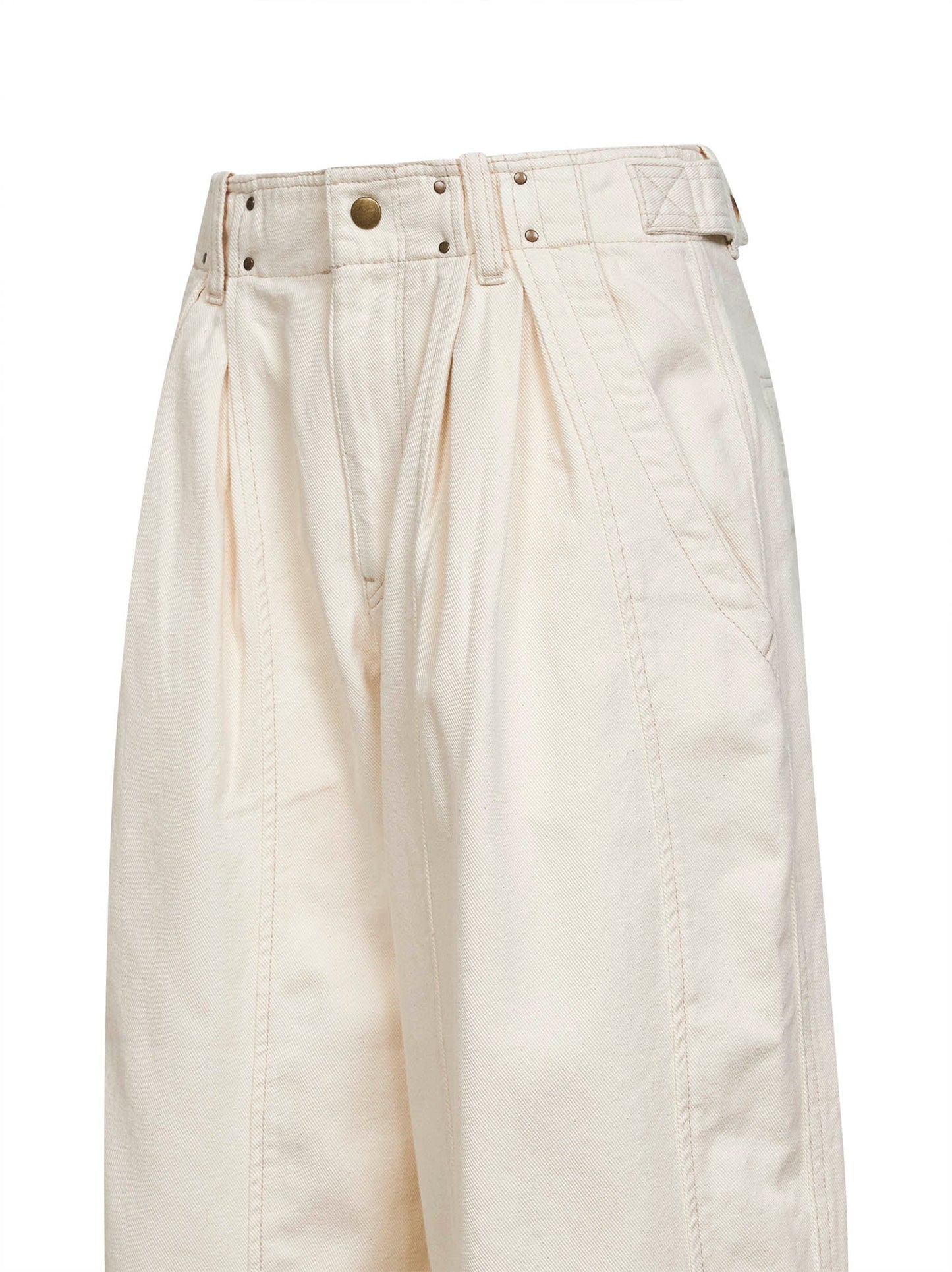 Isabel Marant Women Ecru Denim Ireme Workwear Trousers ISABEL MARANT