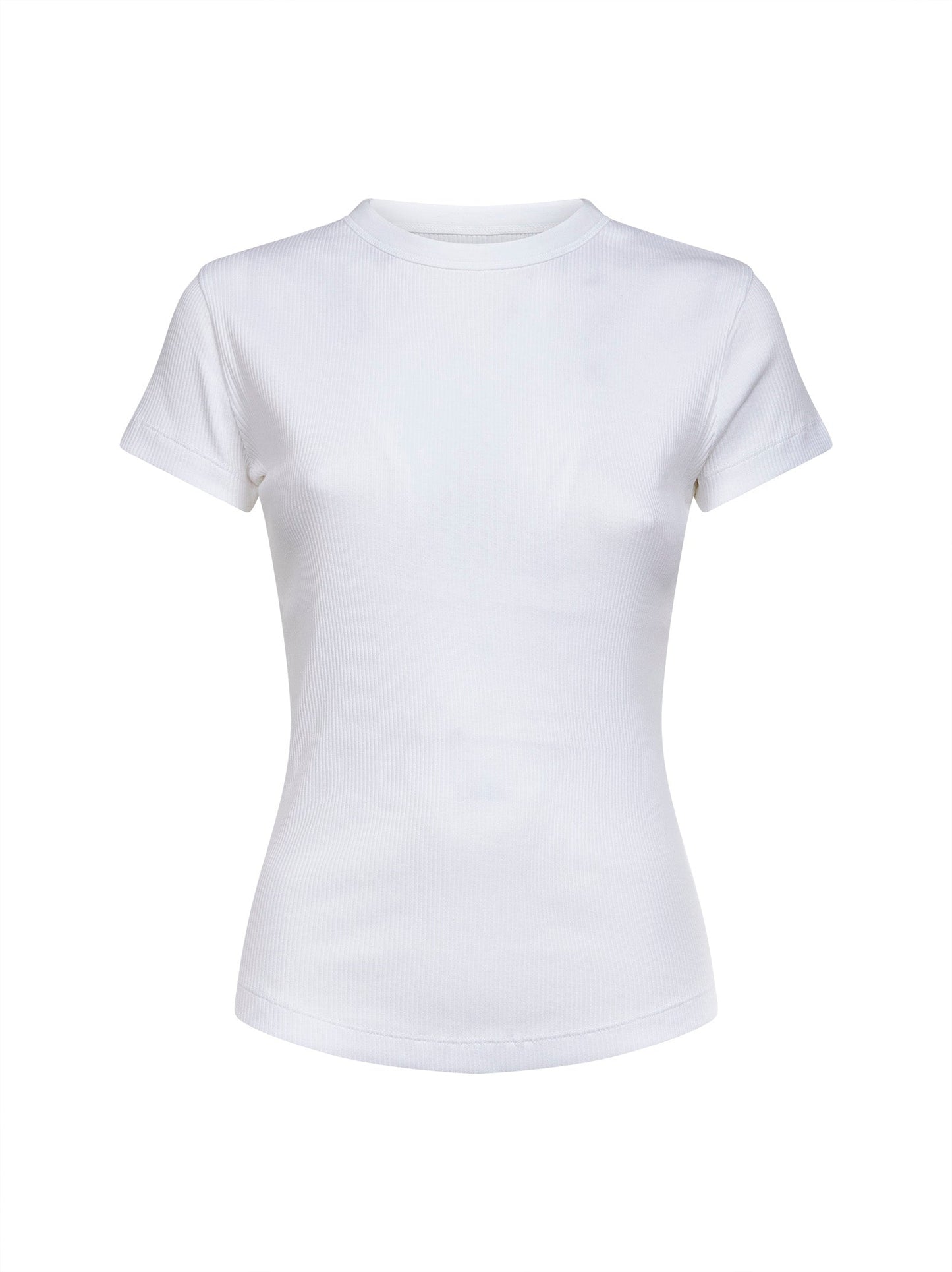 Isabel Marant Women White Ribbed Cotton Taomi T-Shirt ISABEL MARANT