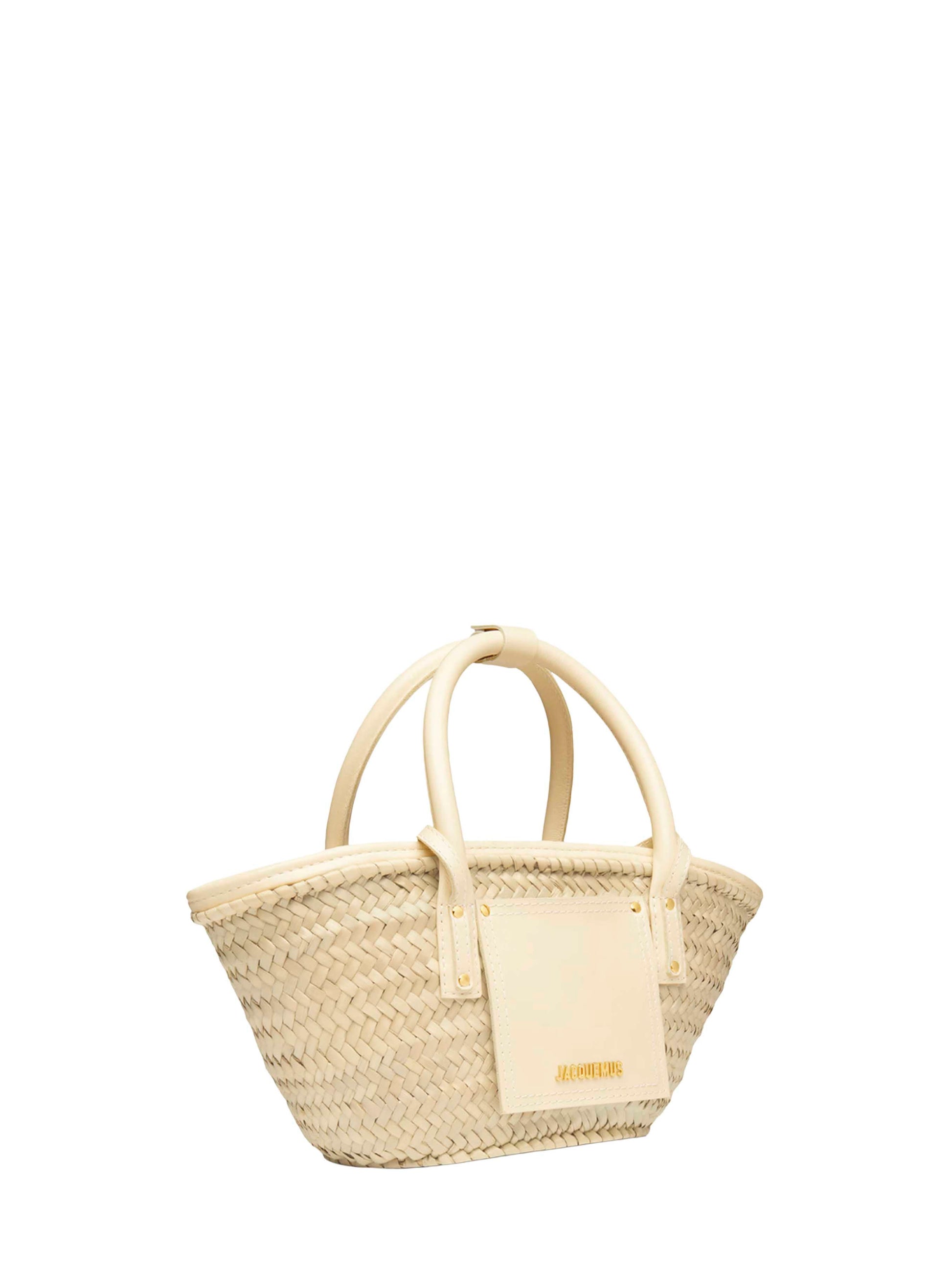 Jacquemus Women Ivory The Small Soli Basket Mini Beach Basket Bag JACQUEMUS
