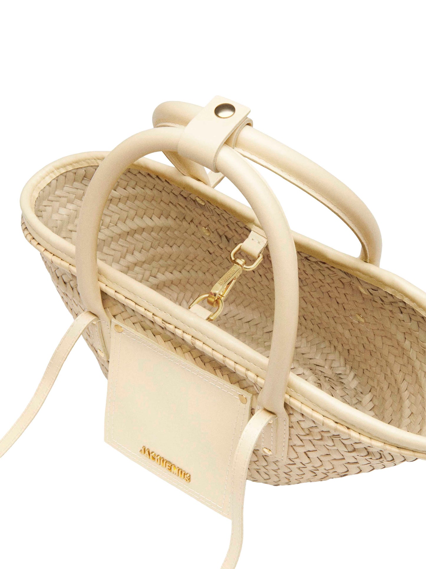 Jacquemus Women Ivory The Small Soli Basket Mini Beach Basket Bag JACQUEMUS