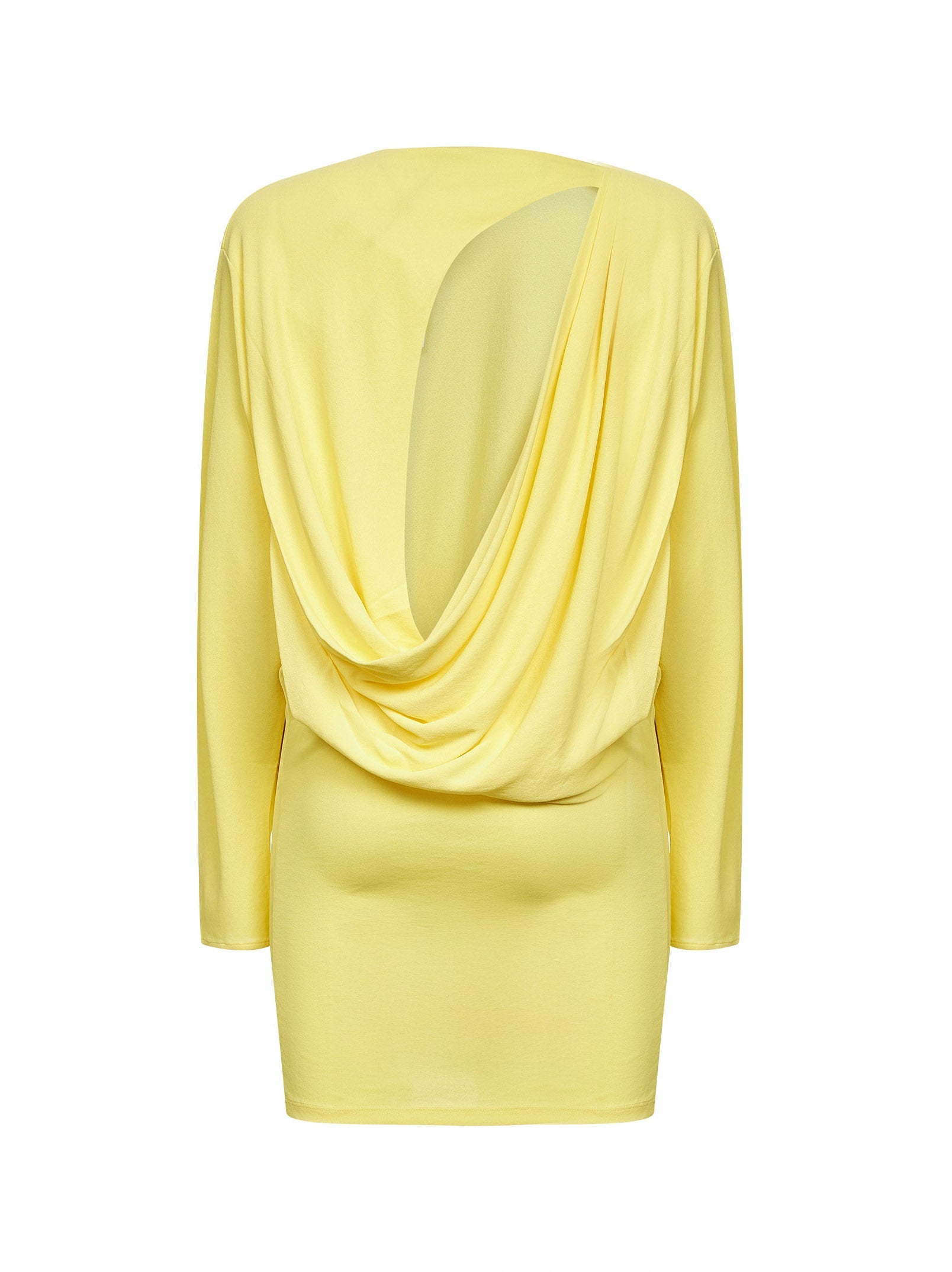 Jacquemus Women Yellow The Mistral Cowl-Back Mini Dress JACQUEMUS