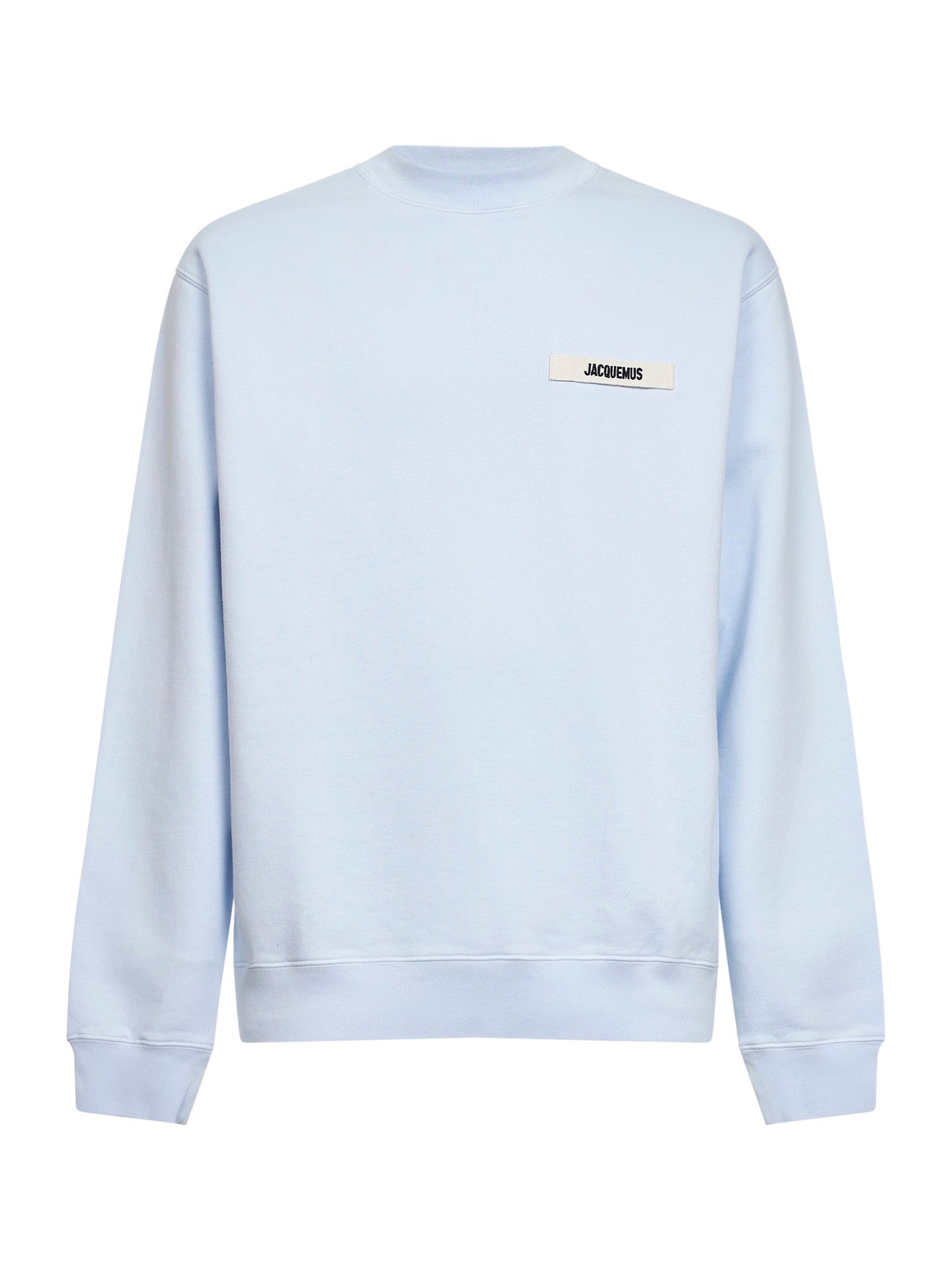 Jacquemus Men Light Blue Organic Cotton Fleece The Gros Grain Sweatshirt JACQUEMUS