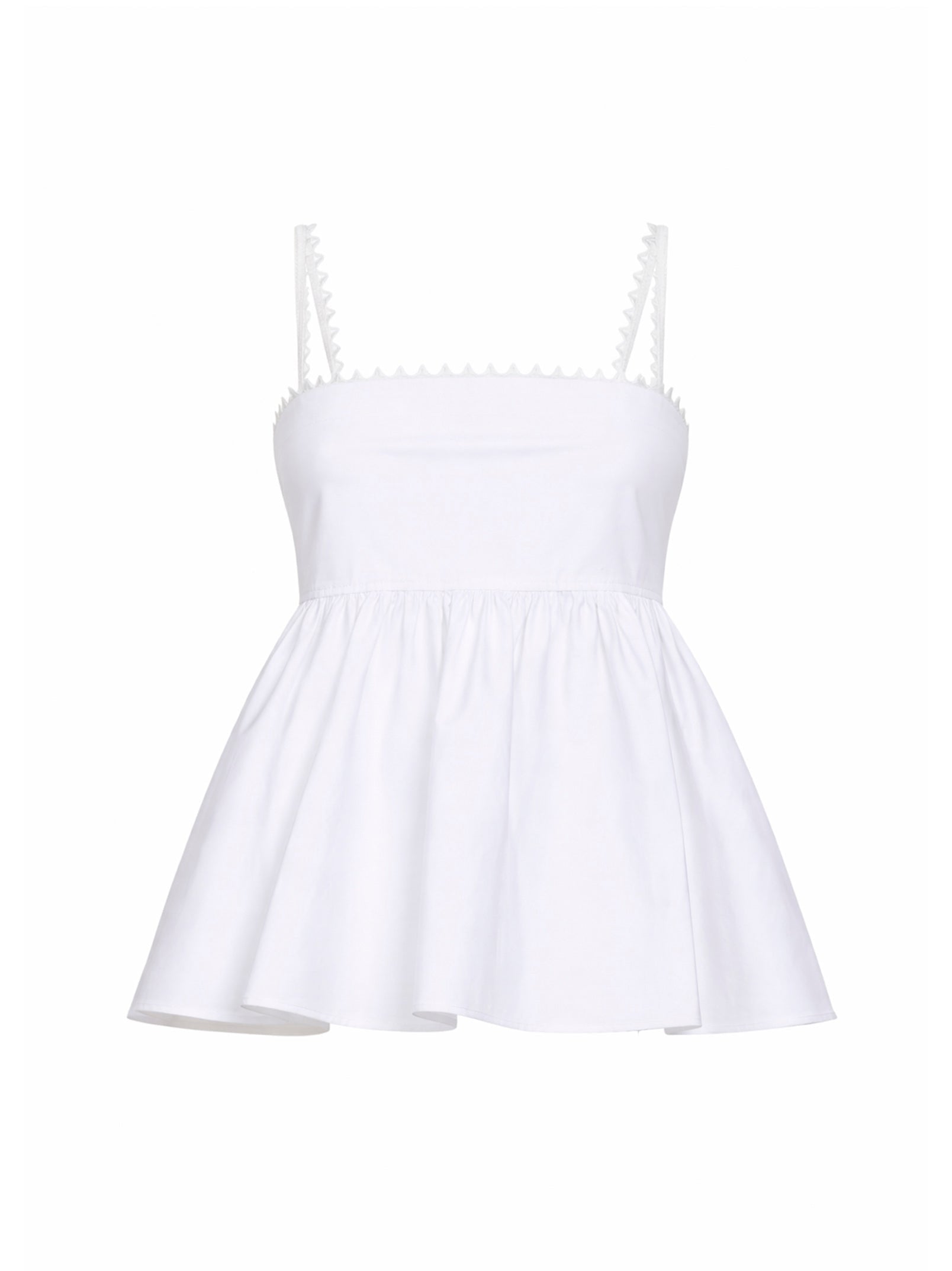 Jacquemus Women White The Traversin Peplum Camisole Top JACQUEMUS