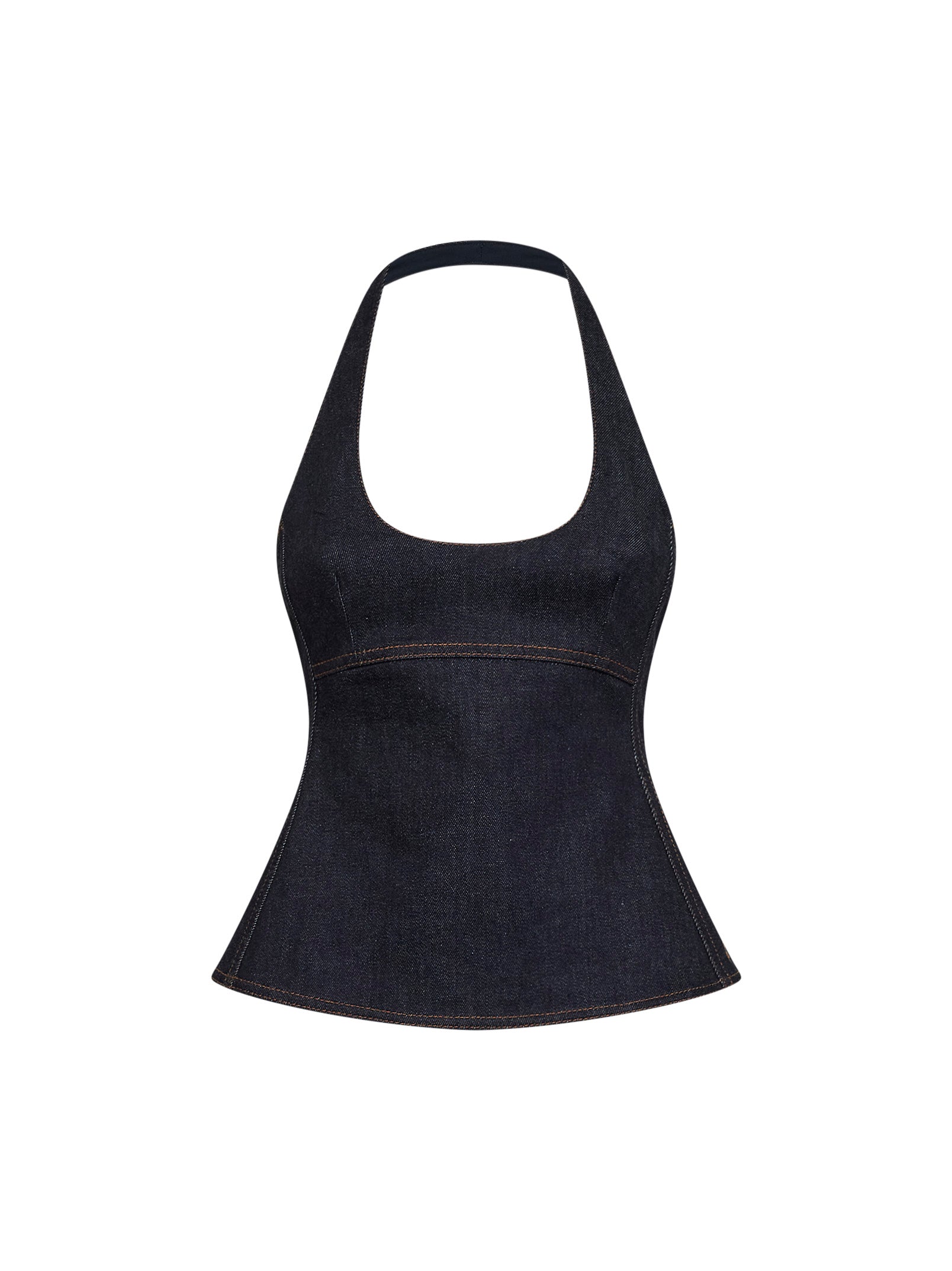 Jacquemus Women Blue The Lavoir De-Nîmes Denim Halter Top JACQUEMUS