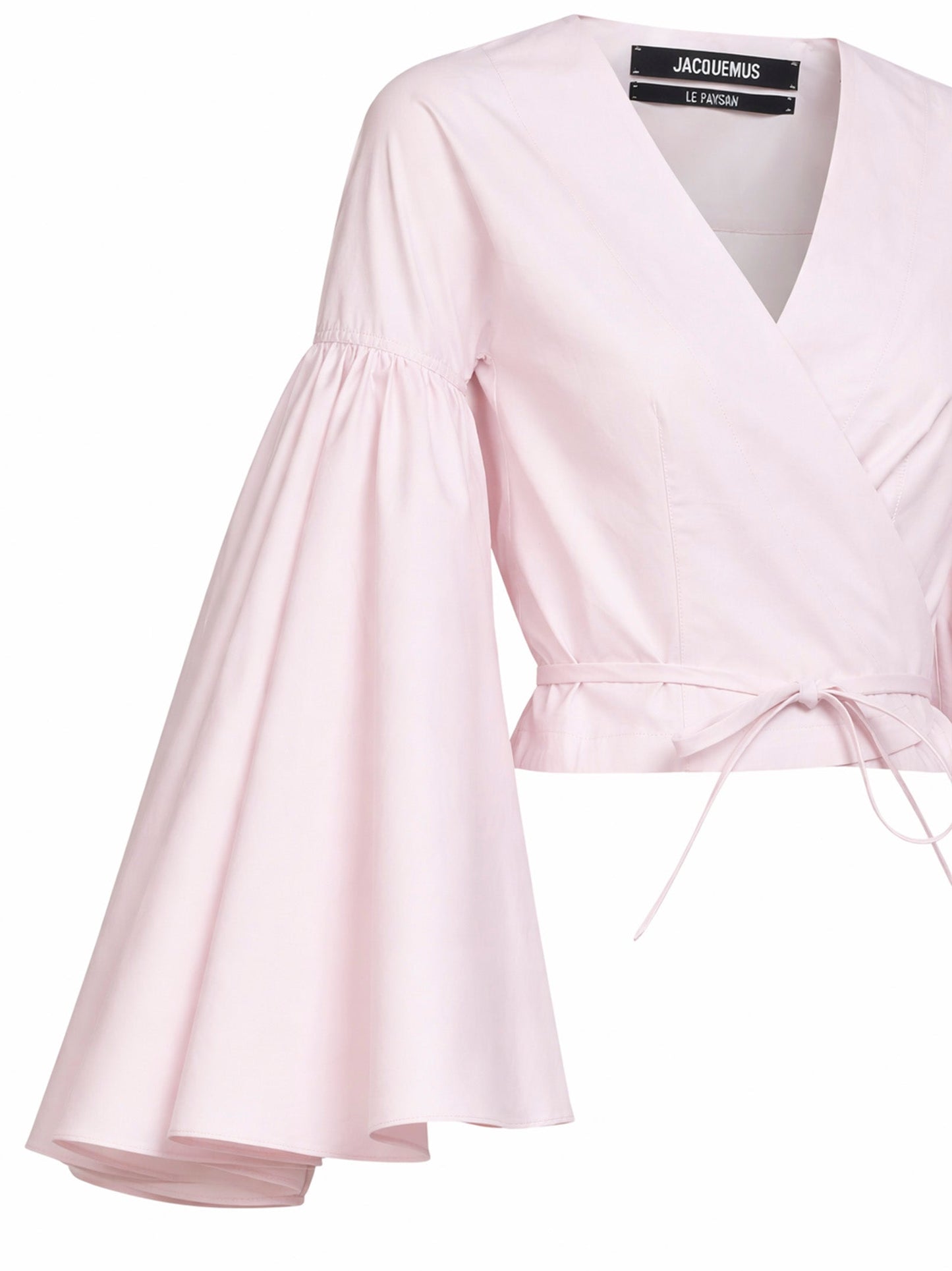 Jacquemus Women Light Pink The Paysan Ruffled Wrap Top JACQUEMUS