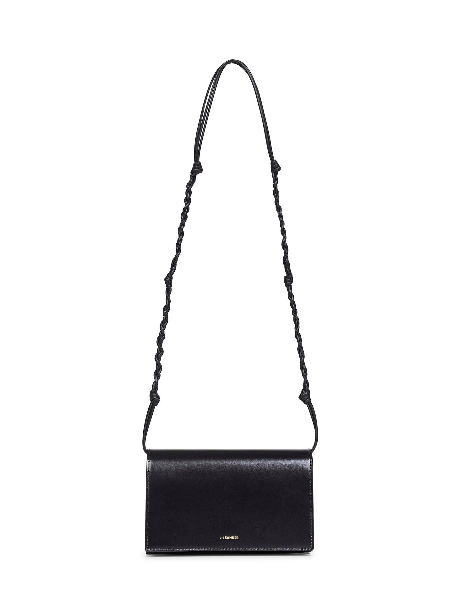 Jil Sander Women Black Tangle Wallet With Strap JIL SANDER