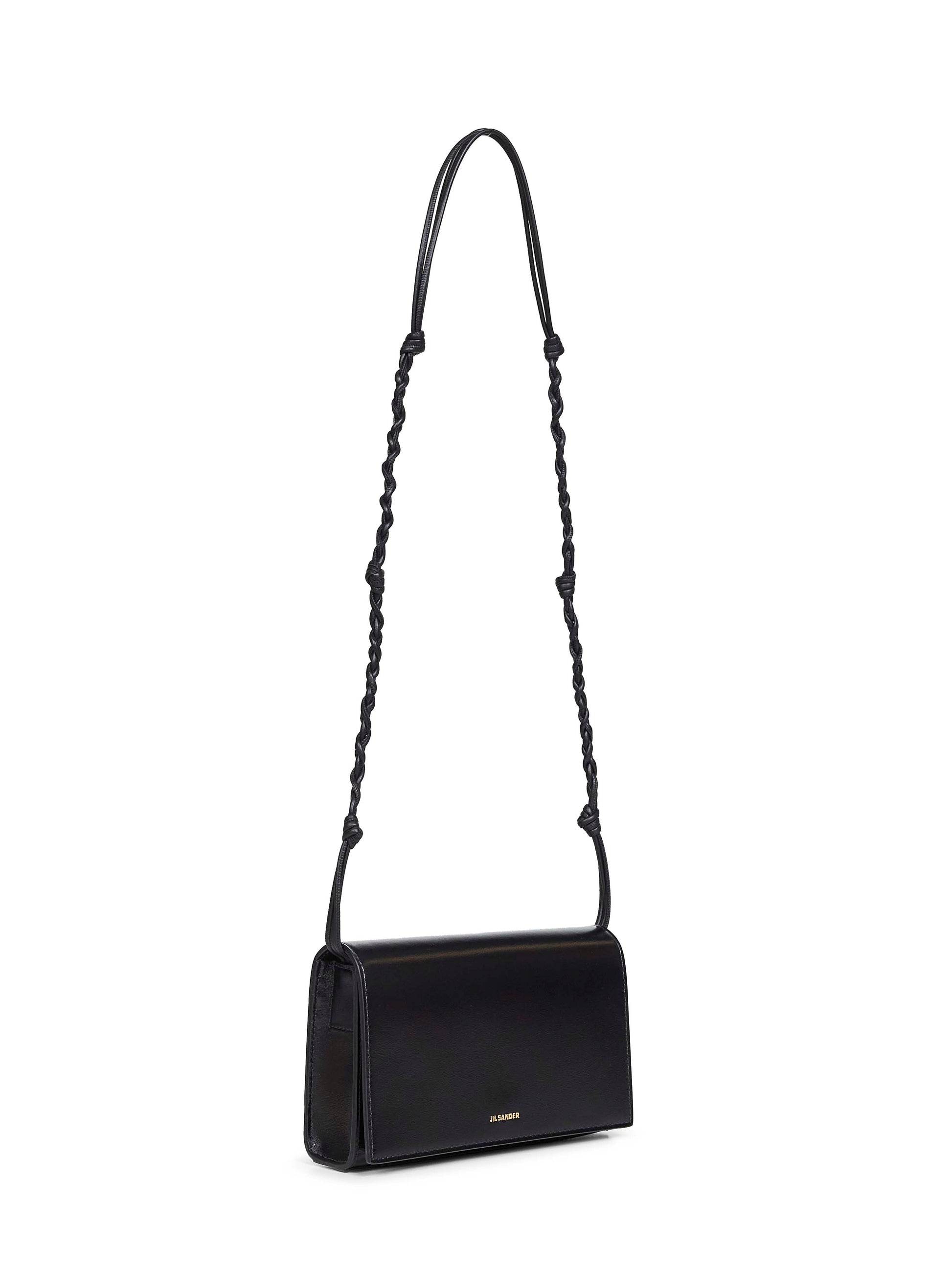 Jil Sander Women Black Tangle Wallet With Strap JIL SANDER