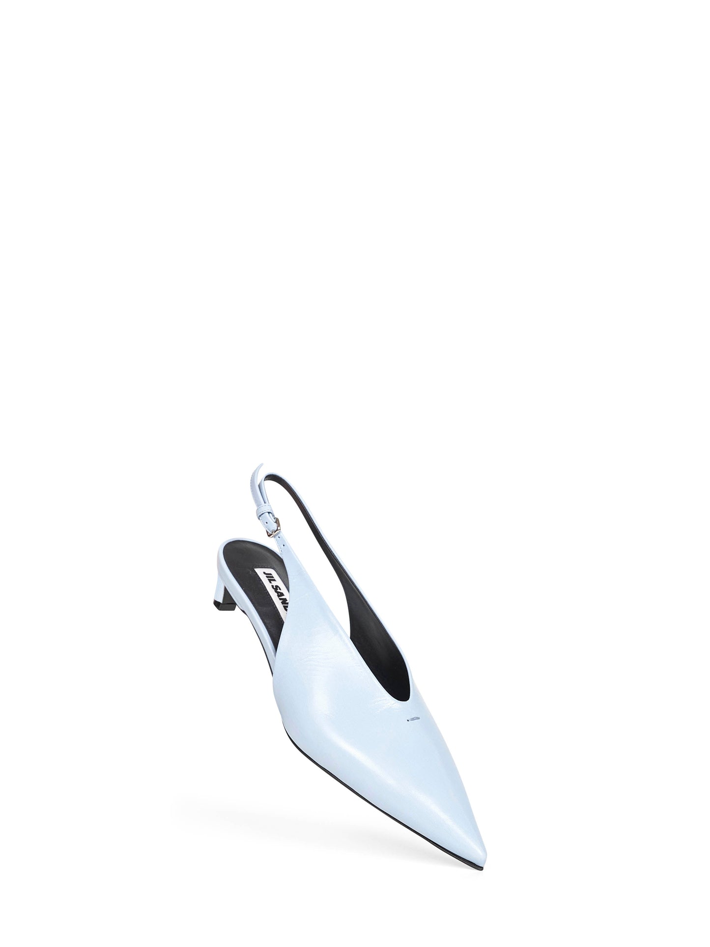 Jil Sander Women Powder Blue Leather Pointed Slingback Pumps JIL SANDER
