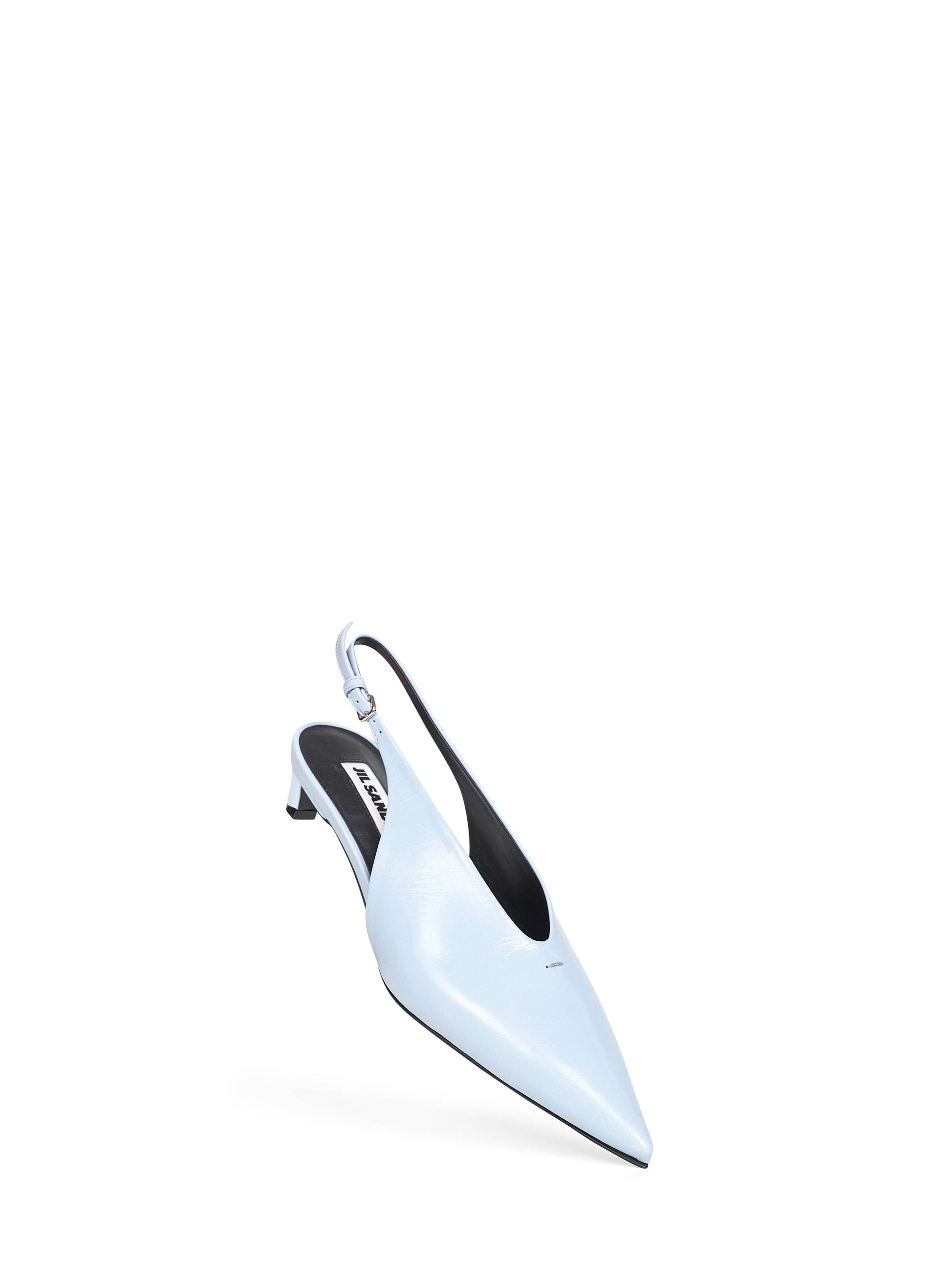 Jil Sander Women Powder Blue Leather Pointed Slingback Pumps JIL SANDER