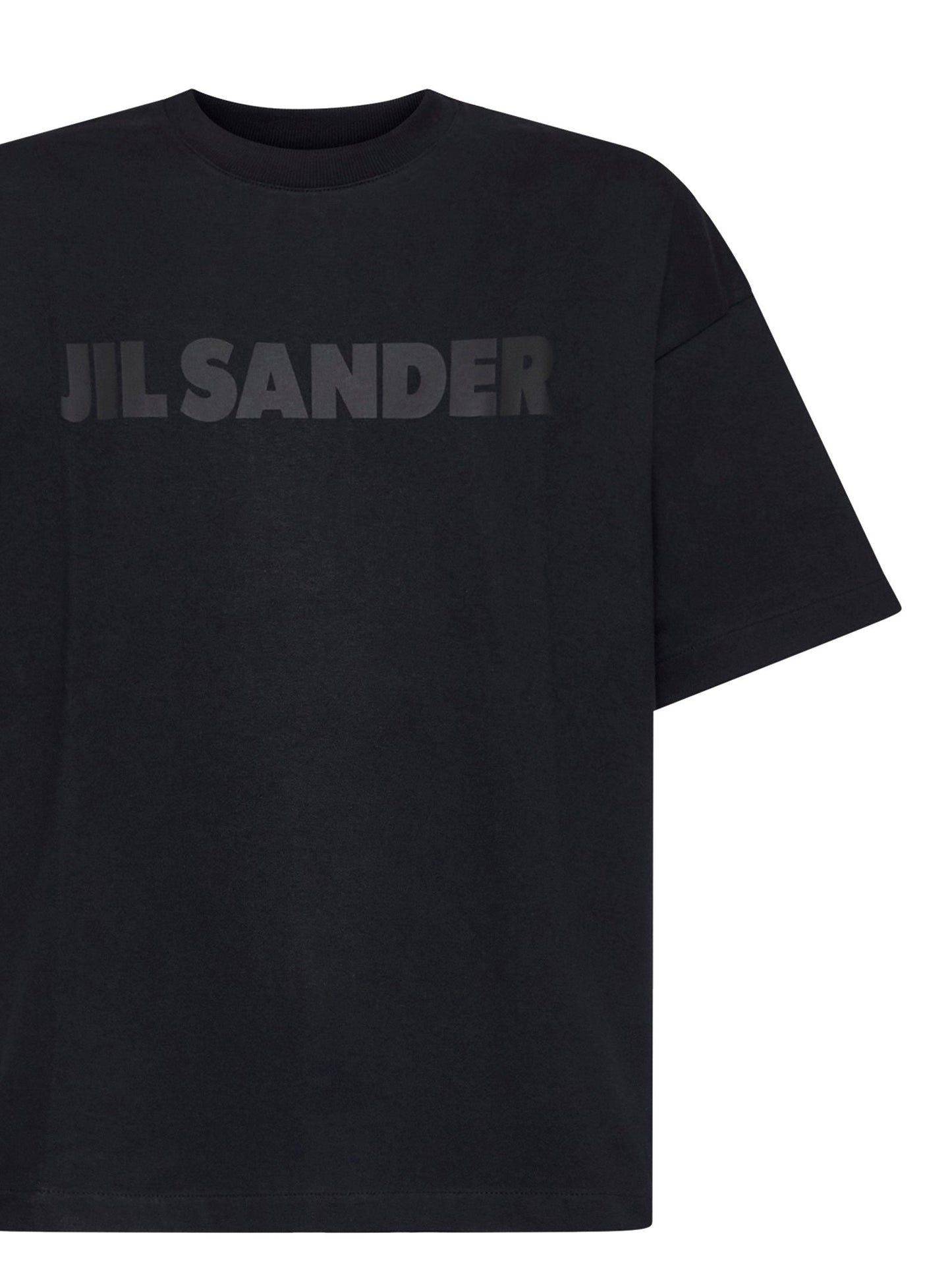Jil Sander Men Black Printed Logo T-Shirt JIL SANDER