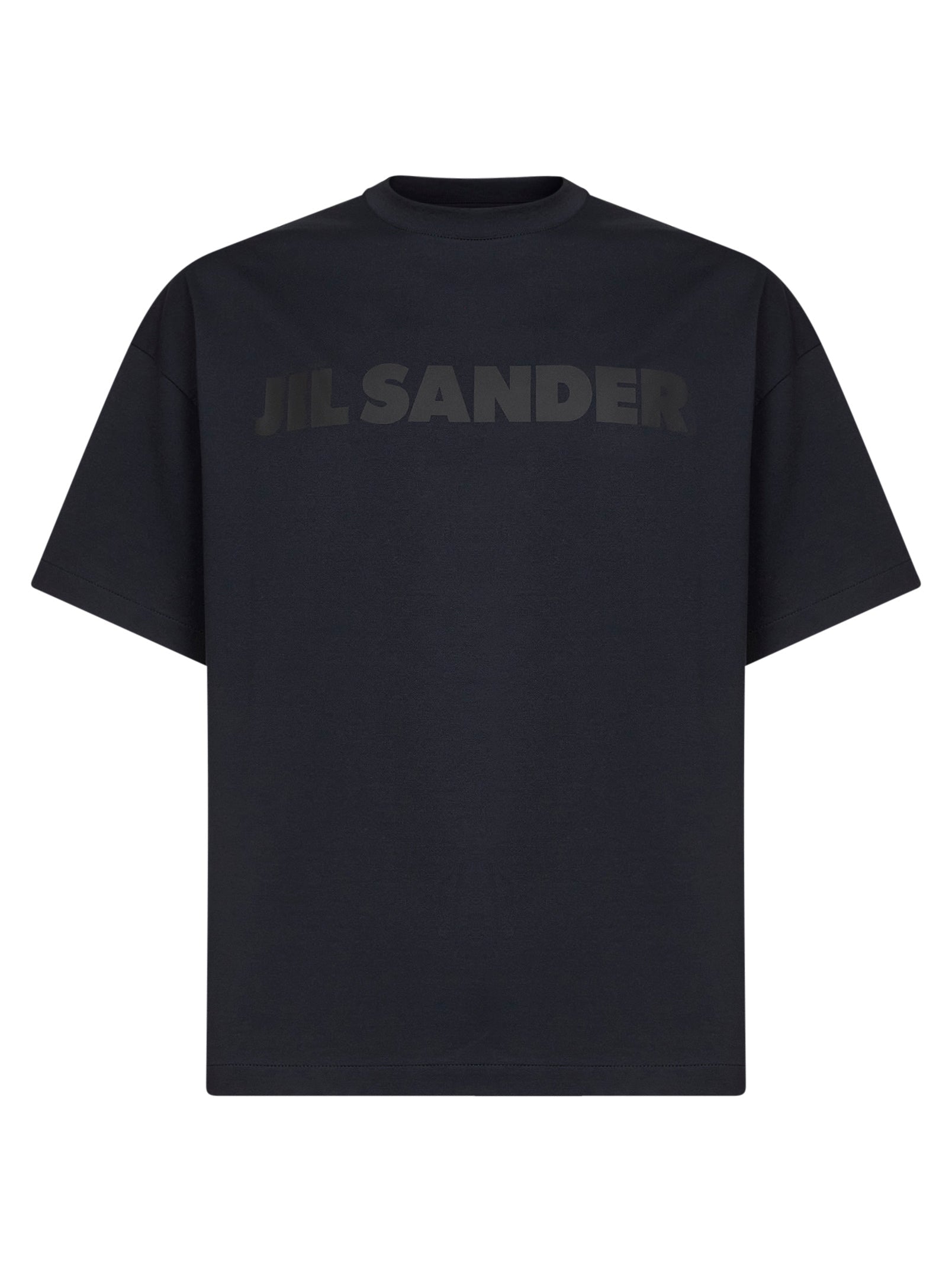 Jil Sander Men Blue Lightweight Cotton Jersey Logo T-Shirt JIL SANDER