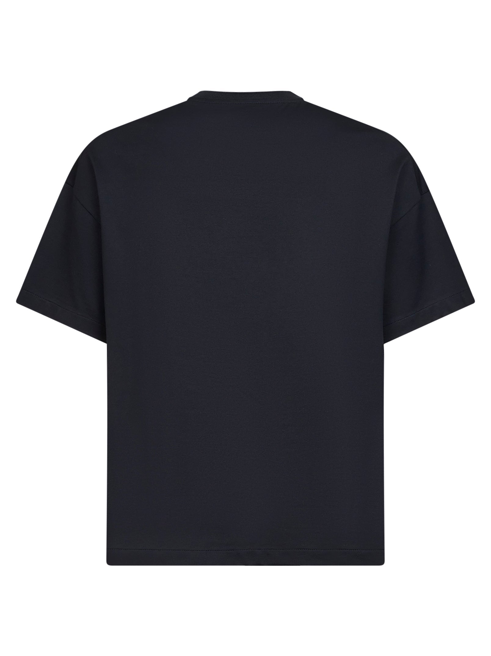 Jil Sander Men Blue Lightweight Cotton Jersey Logo T-Shirt JIL SANDER