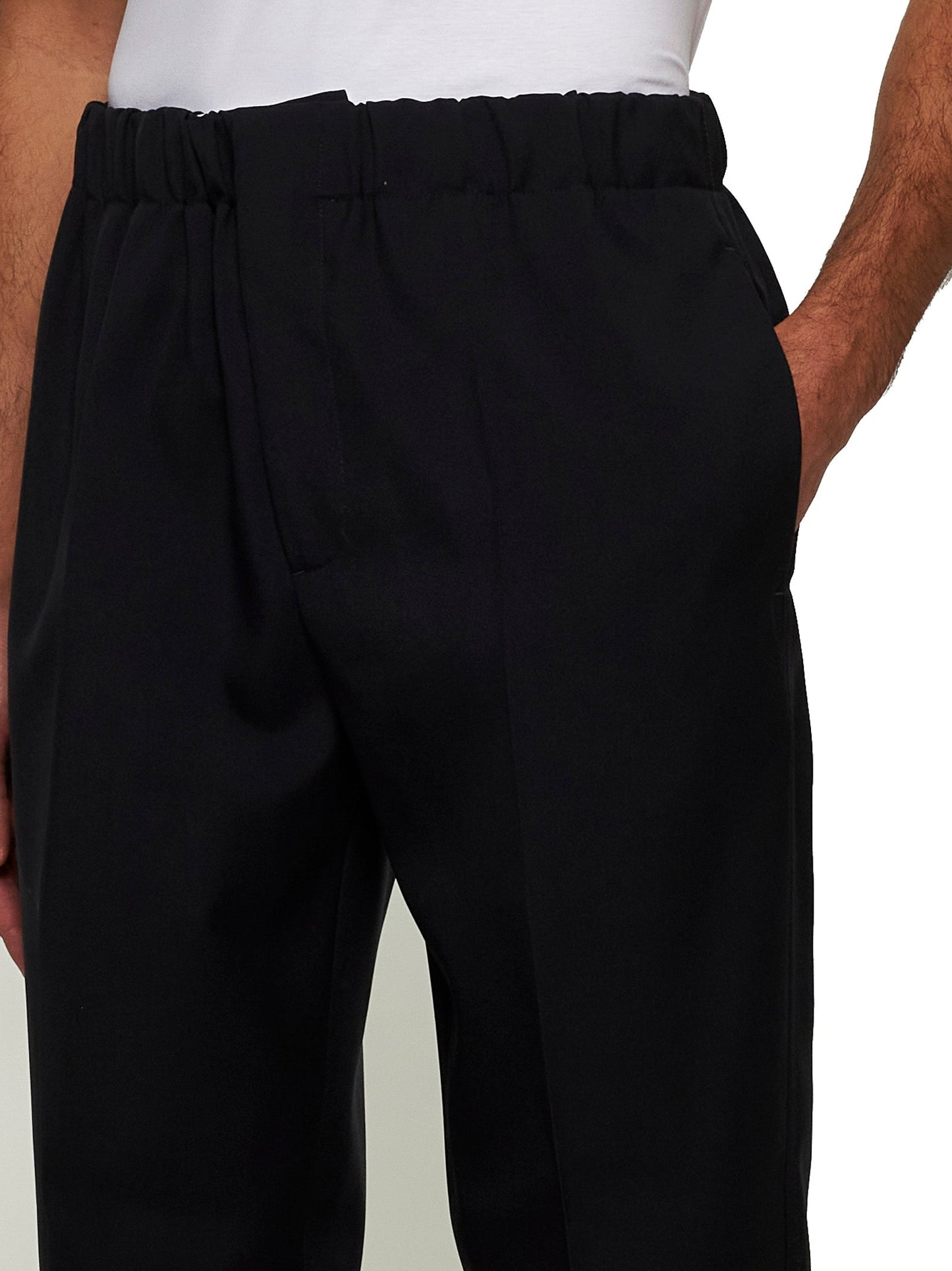 Jil Sander Men Blue Gabardine Tapered Trousers JIL SANDER