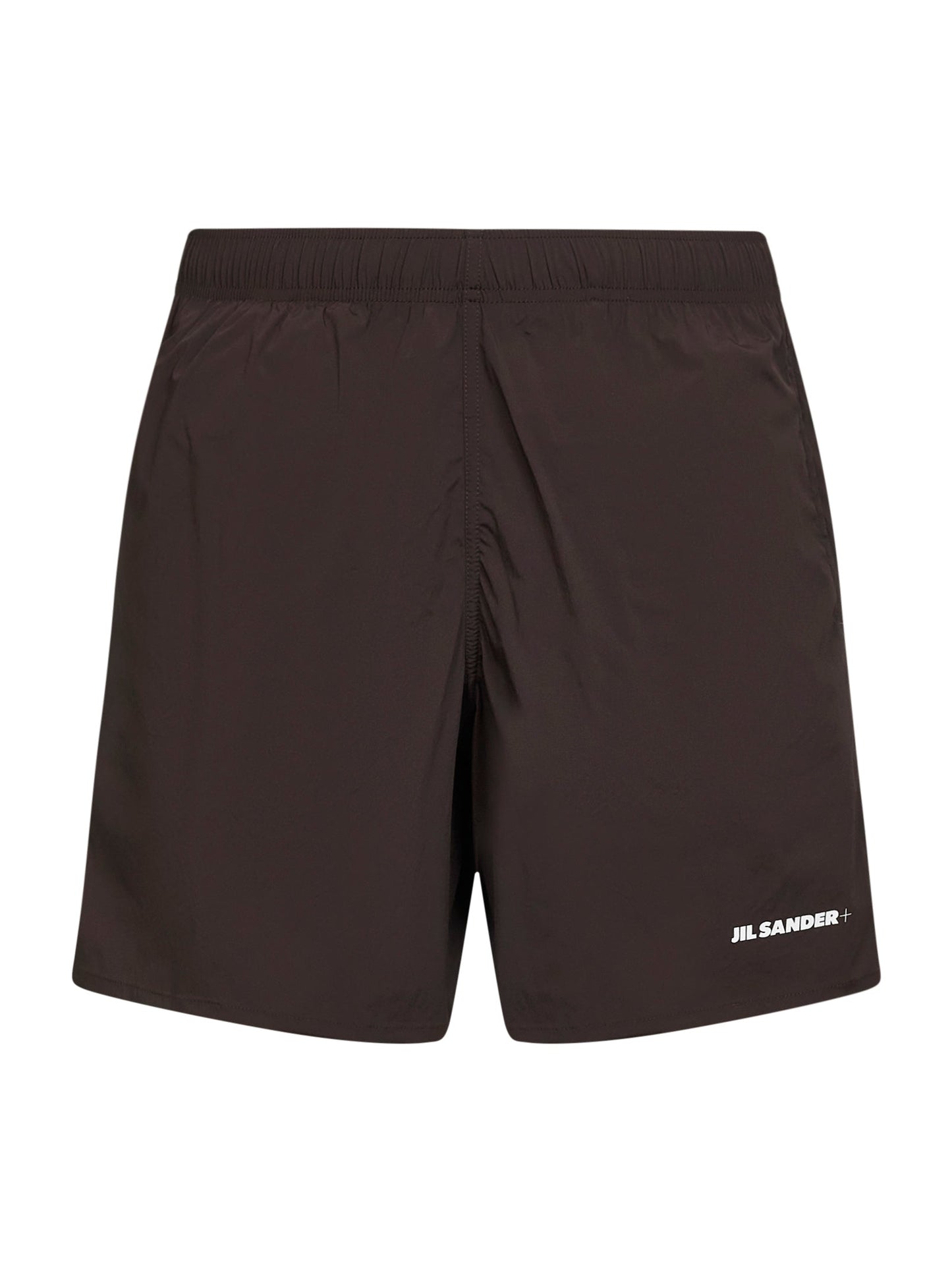Jil Sander Men Brown Stretch Nylon Logo Swim Shorts JIL SANDER