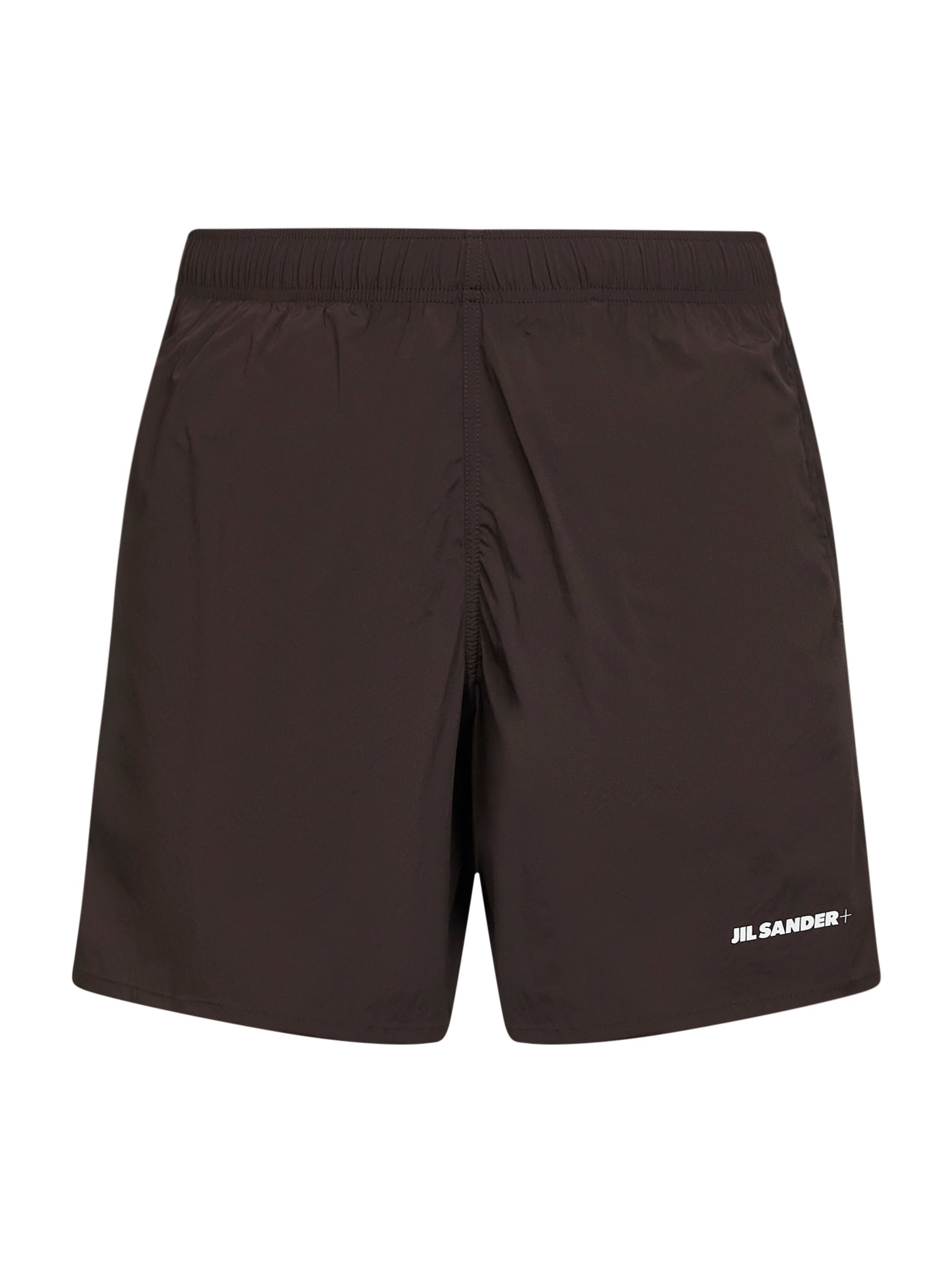 Jil Sander Men Brown Stretch Nylon Logo Swim Shorts JIL SANDER