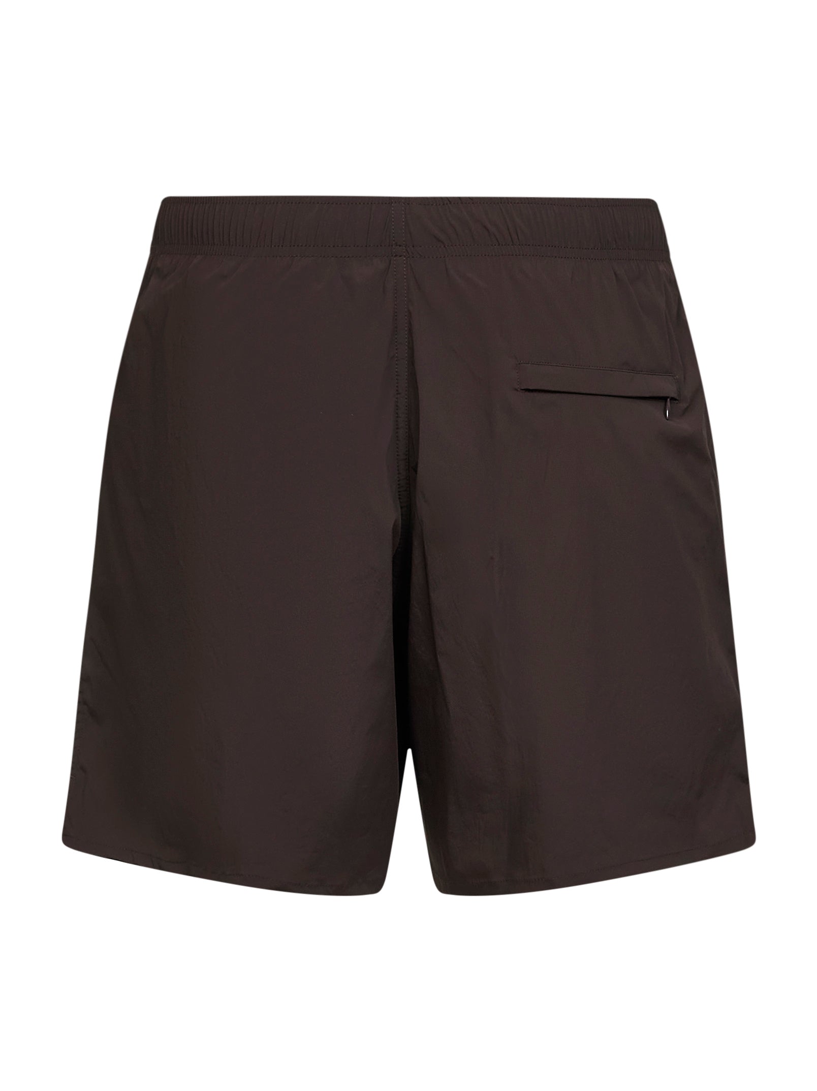 Jil Sander Men Brown Stretch Nylon Logo Swim Shorts JIL SANDER