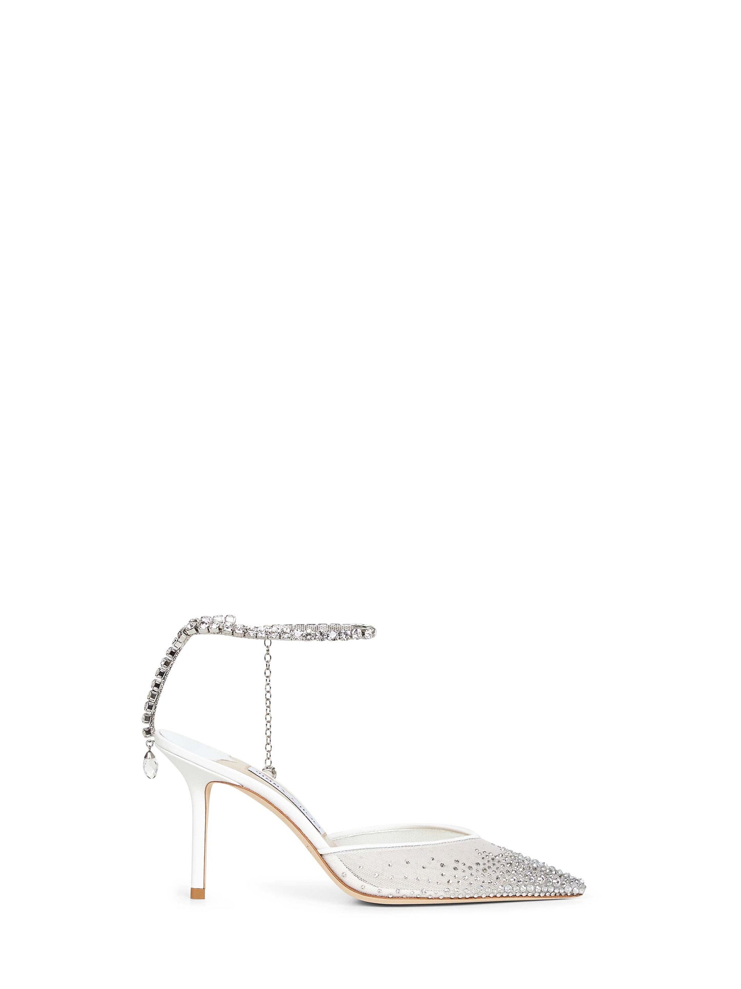 Jimmy Choo Women White Saeda 85 Crystal Pumps JIMMY CHOO