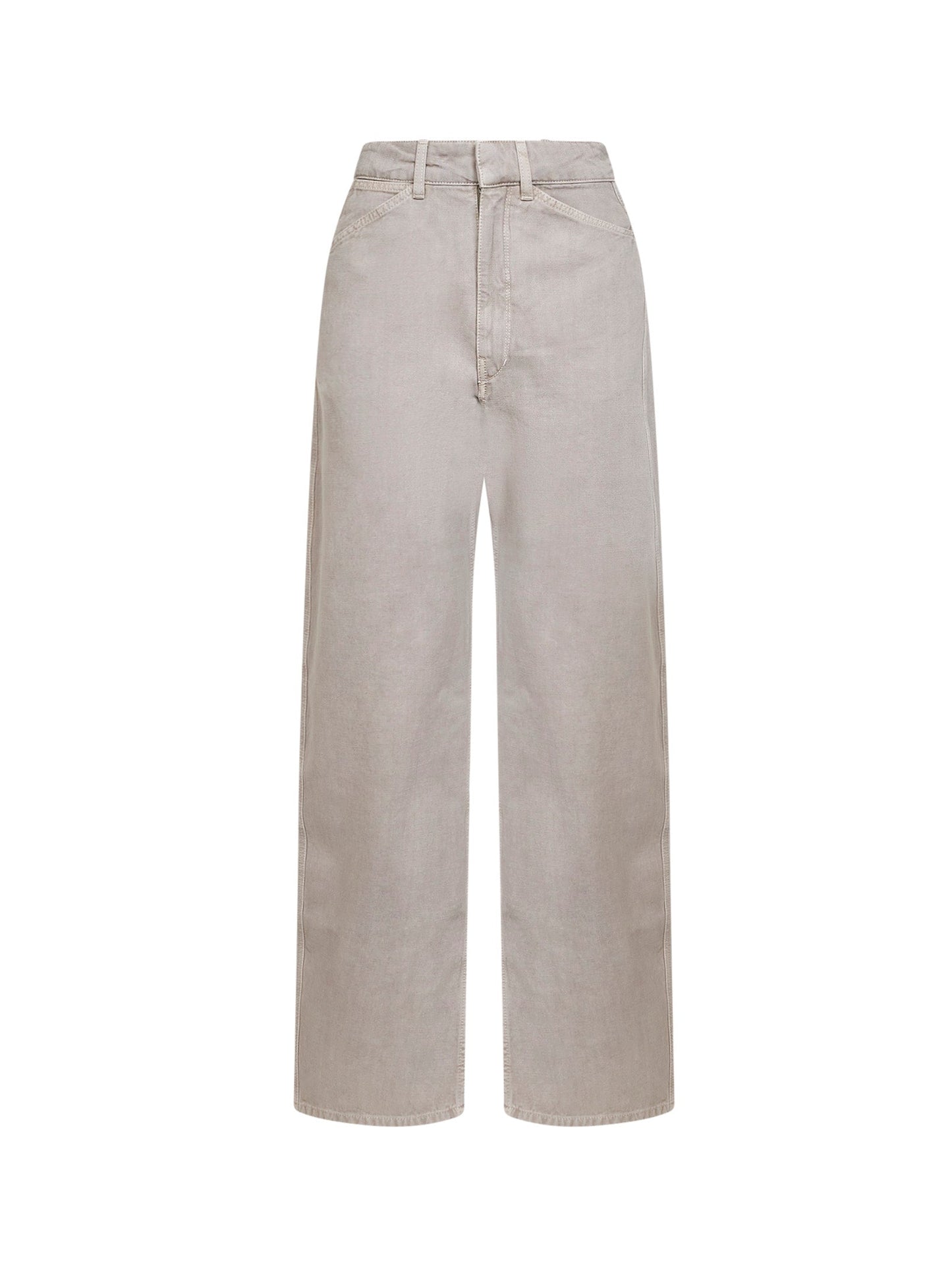 Lemaire Women Moonstone Denim High Waisted Curved Jeans LEMAIRE