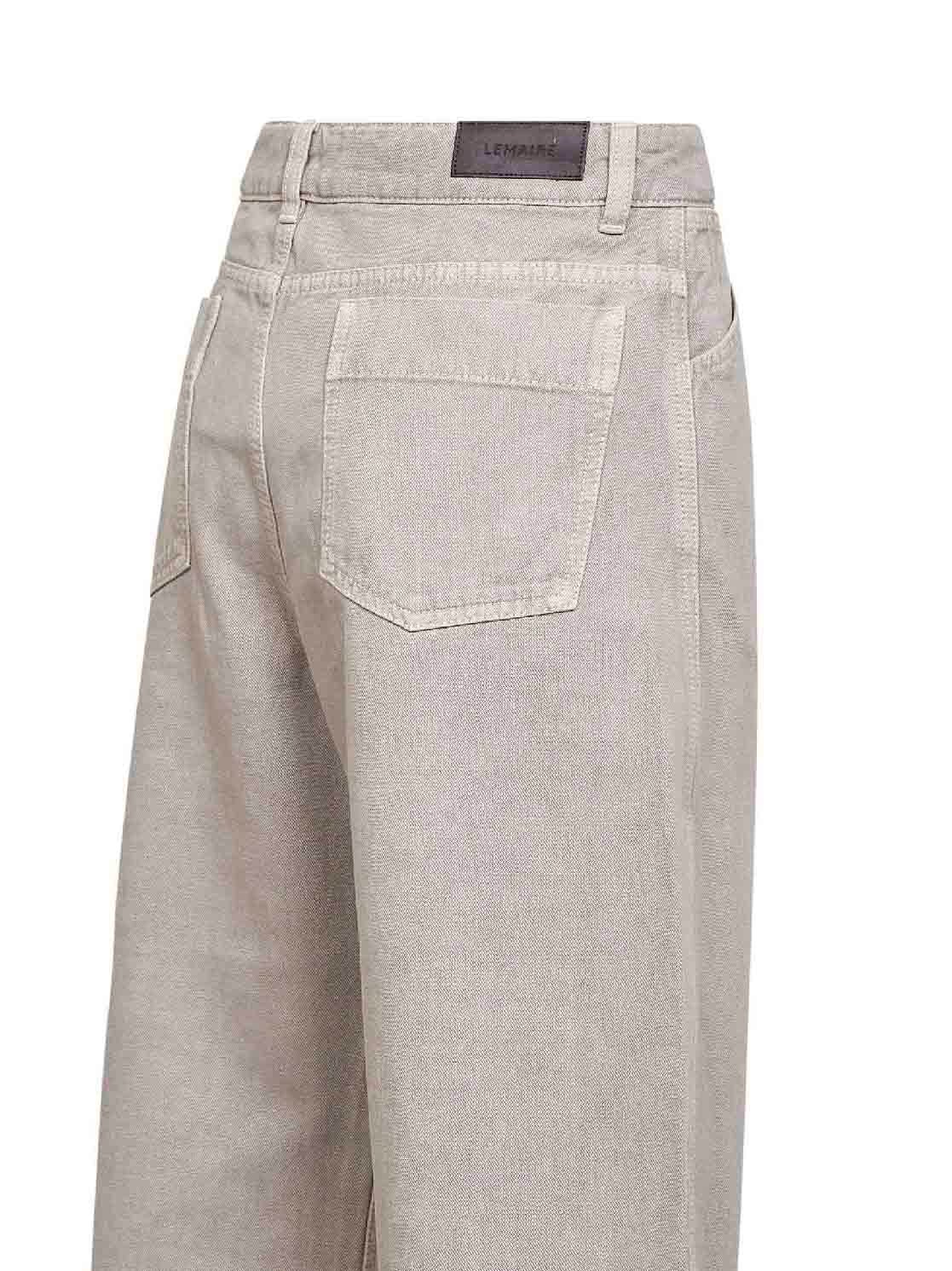 Lemaire Women Moonstone Denim High Waisted Curved Jeans LEMAIRE