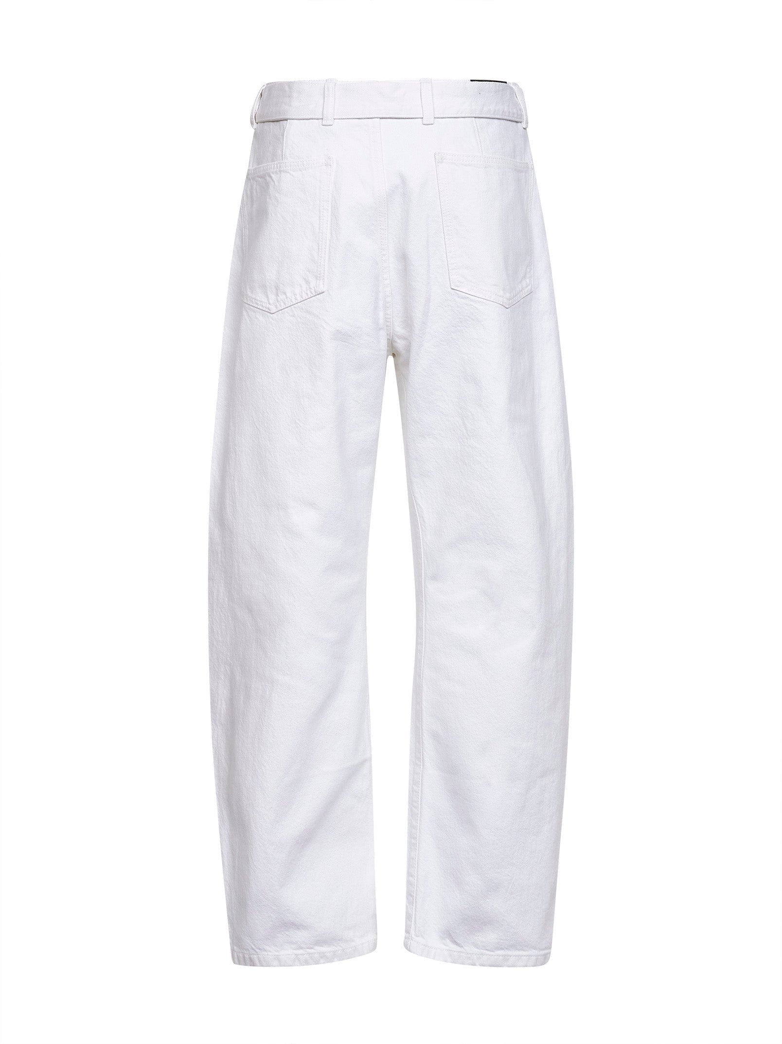 Lemaire Women Milk Denim Twisted Belted Trousers LEMAIRE