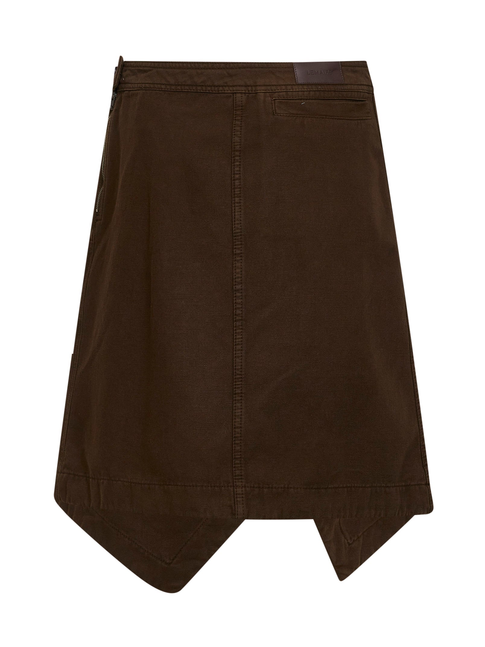 Lemaire Women Cocoa Denim Asymmetric Skirt LEMAIRE