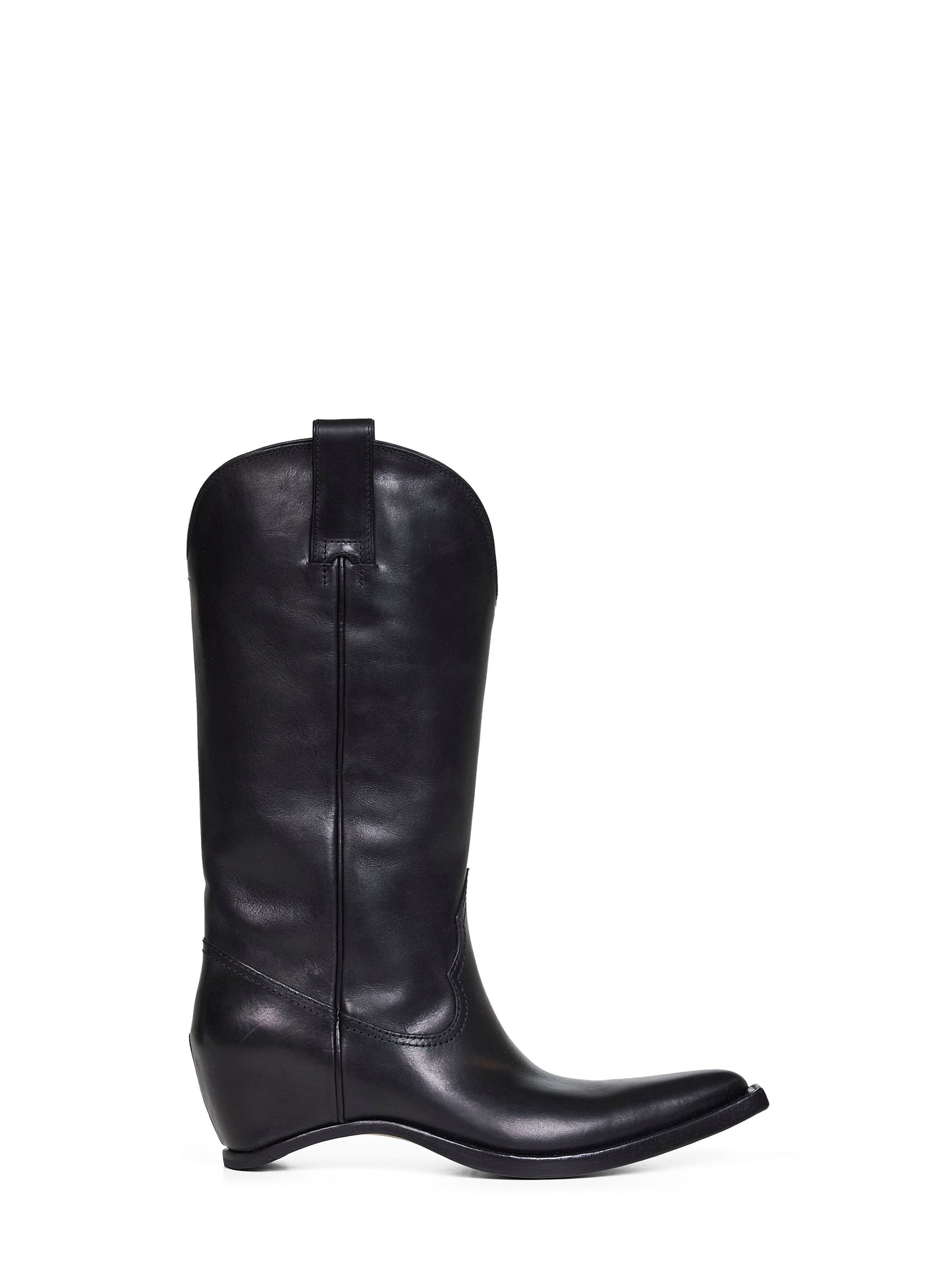 Maison Margiela Women Black Heel-Less Western Boots MAISON MARGIELA
