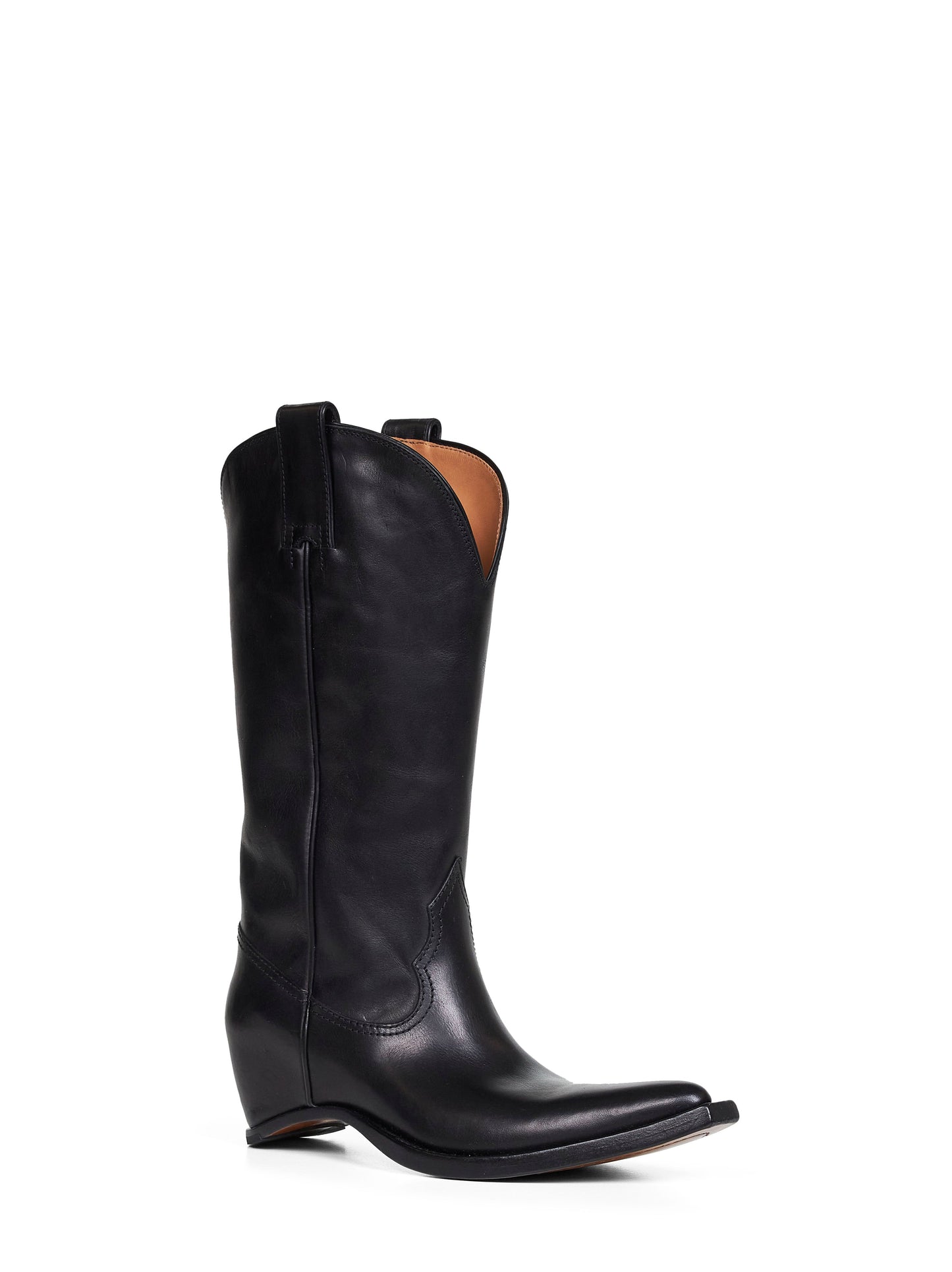 Maison Margiela Women Black Heel-Less Western Boots MAISON MARGIELA