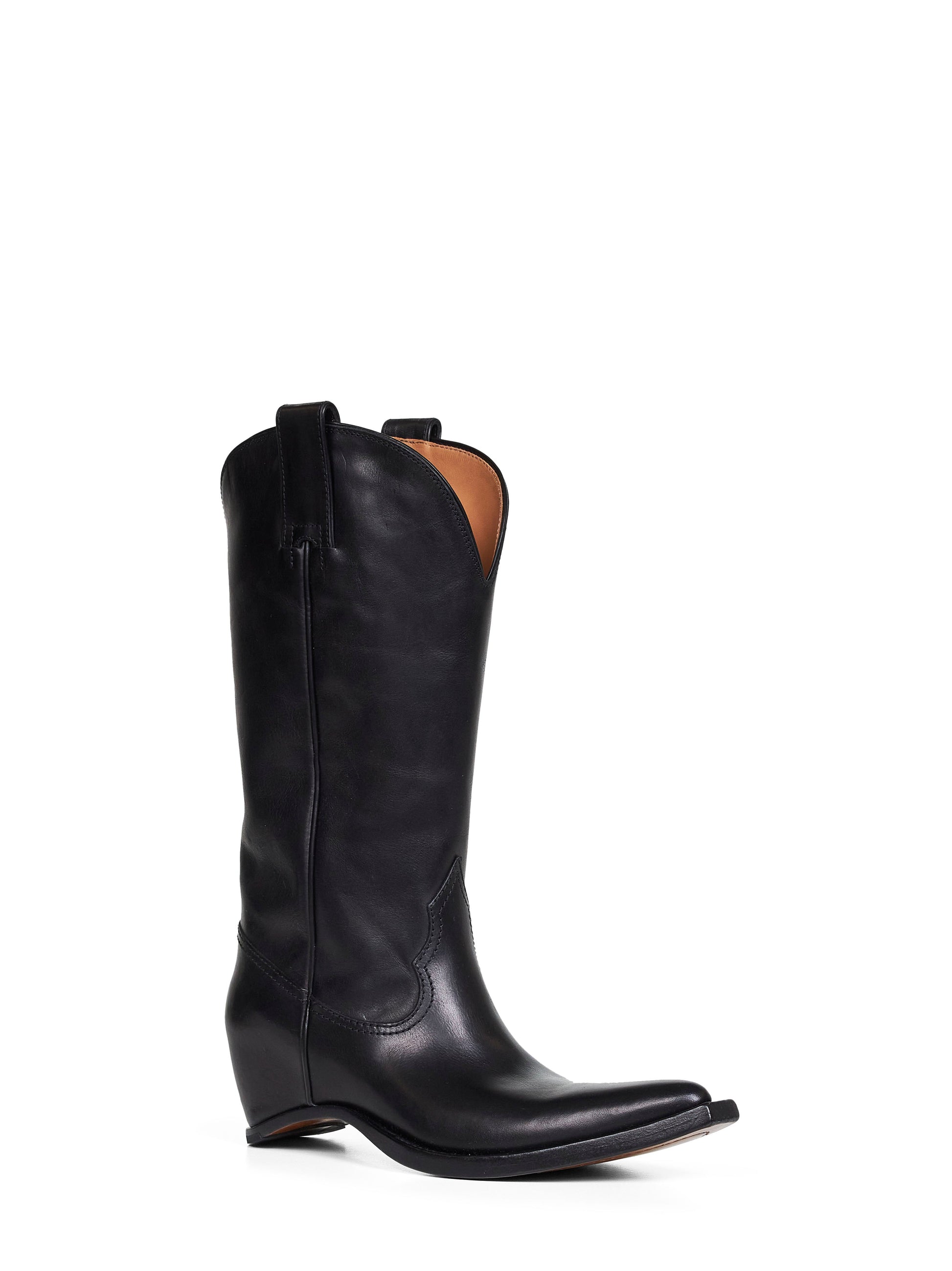 Maison Margiela Women Black Heel-Less Western Boots MAISON MARGIELA