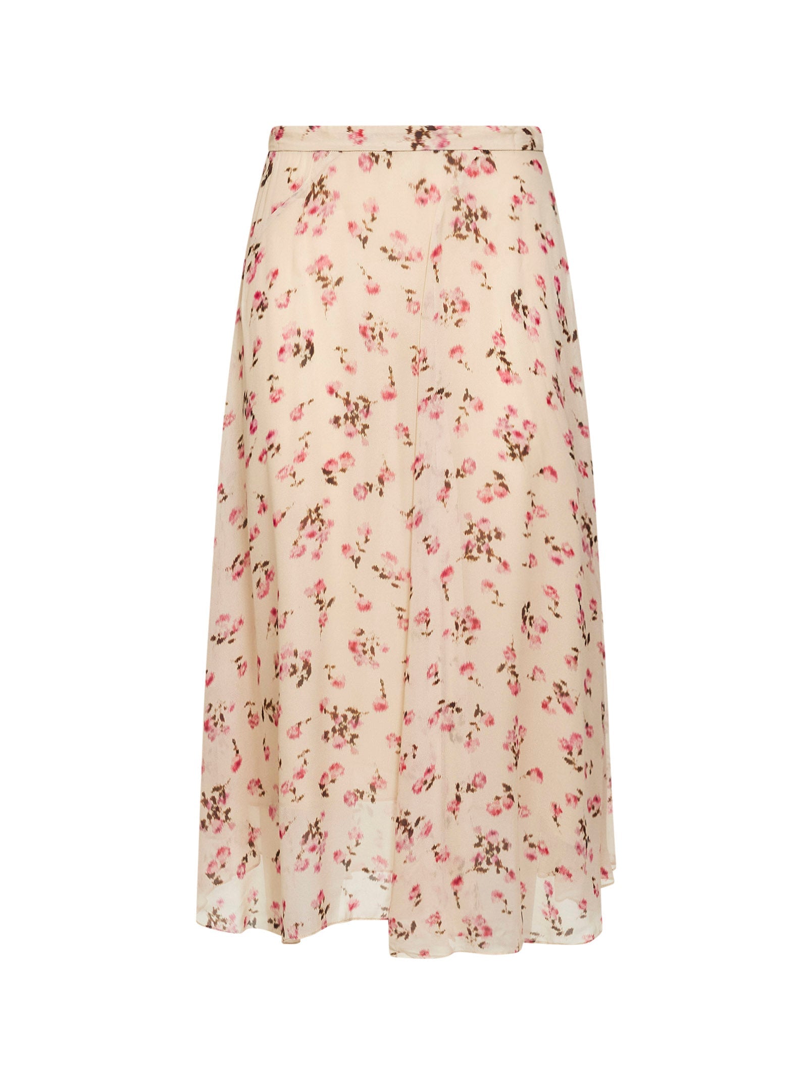 Marant Etoile Women Beige Printed Muslin Lycia Asymmetric Skirt ISABEL MARANT ETOILE