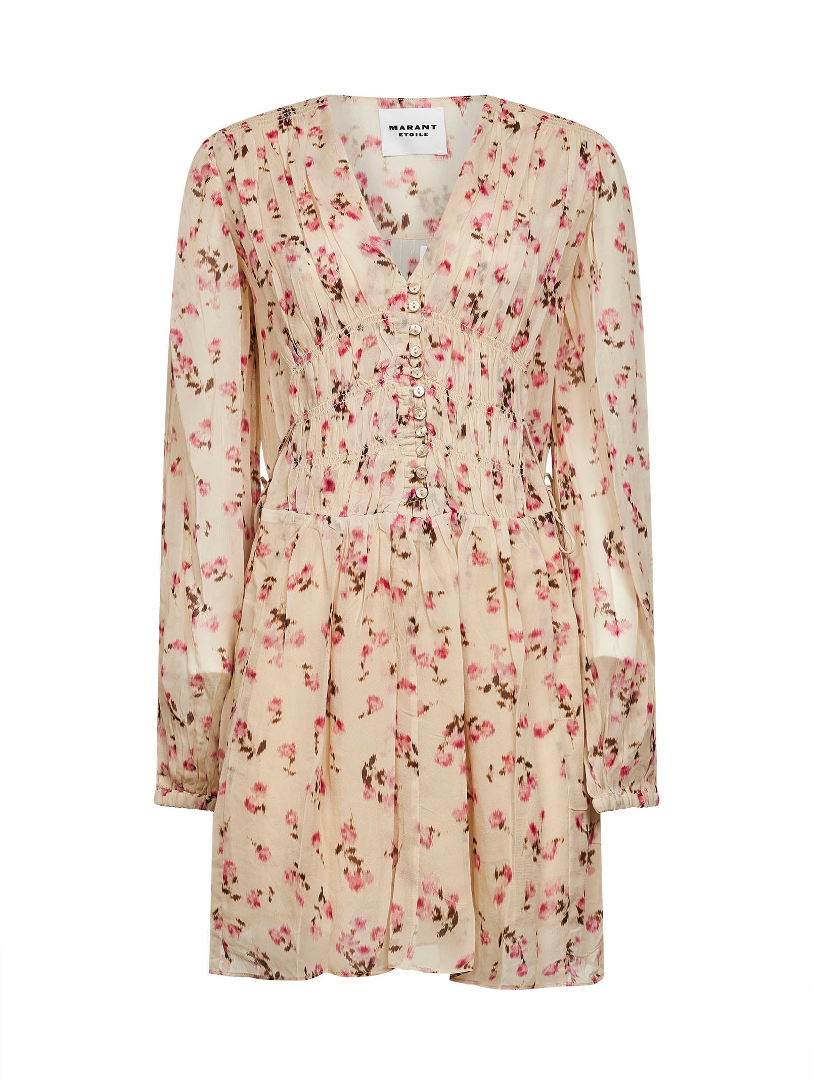 Marant Etoile Women Beige Printed Muslin Loriena Minidress ISABEL MARANT ETOILE