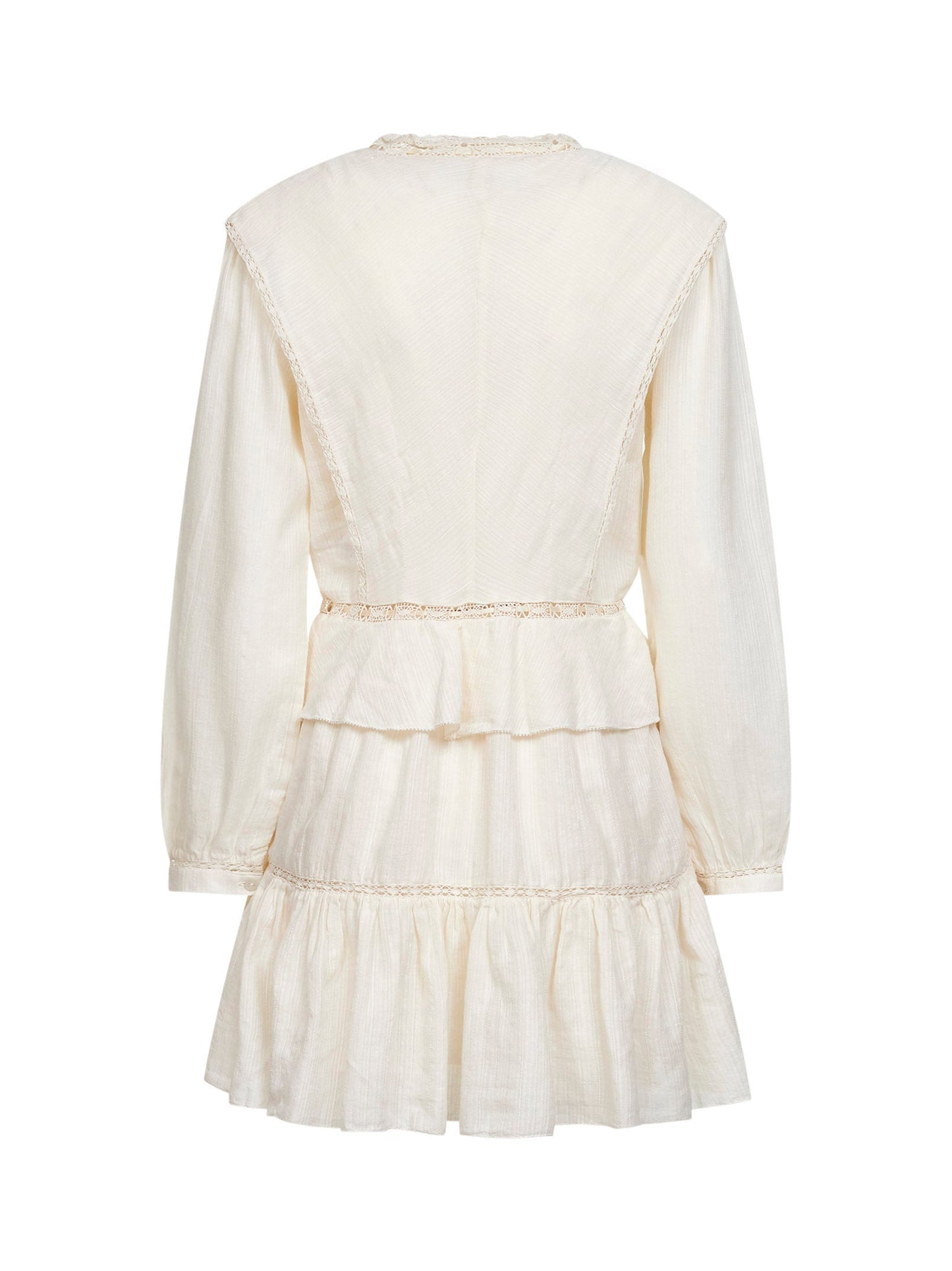 Marant Etoile Women Ecru Gauze And Lace Damya Mini Dress ISABEL MARANT ETOILE