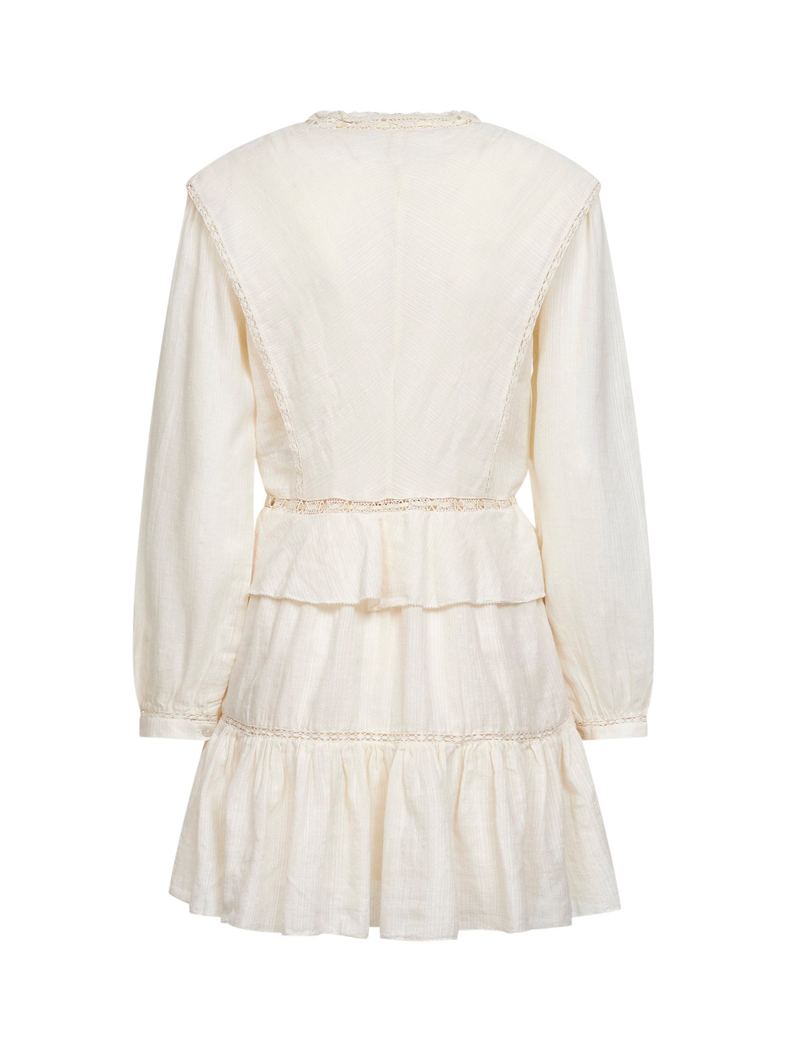 Marant Etoile Women Ecru Gauze And Lace Damya Mini Dress ISABEL MARANT ETOILE