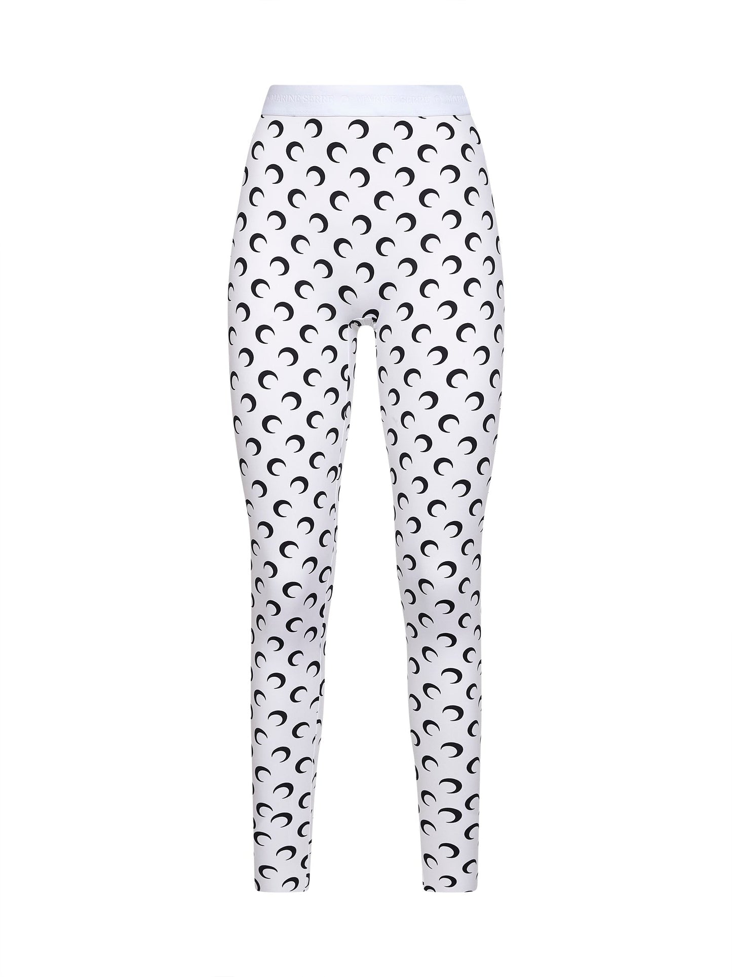 Marine Serre Women Optical White Moon Print Recycled Jersey Leggings MARINE SERRE