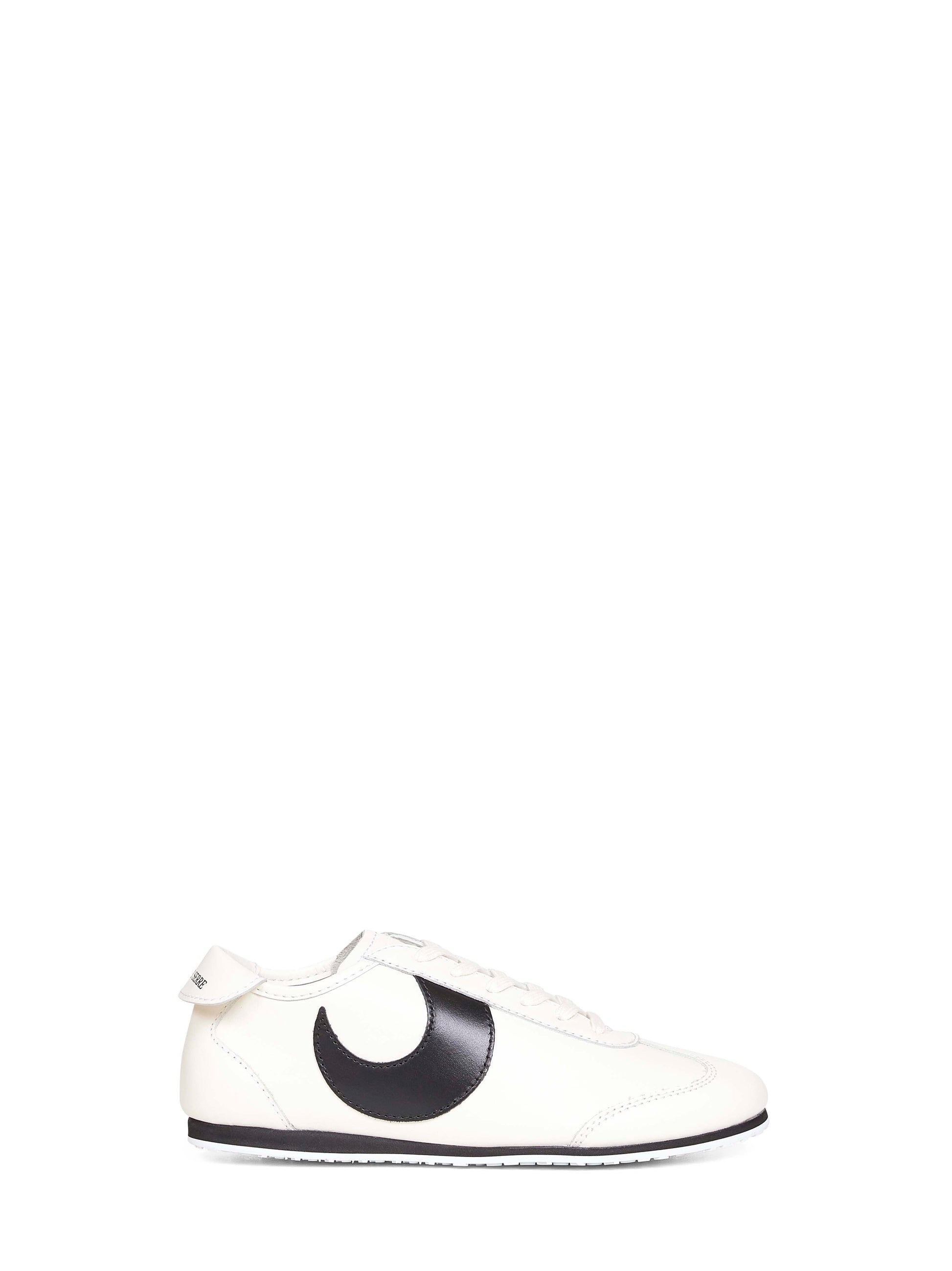 Marine Serre Women White Matte Leather Ms Astra Sneakers MARINE SERRE